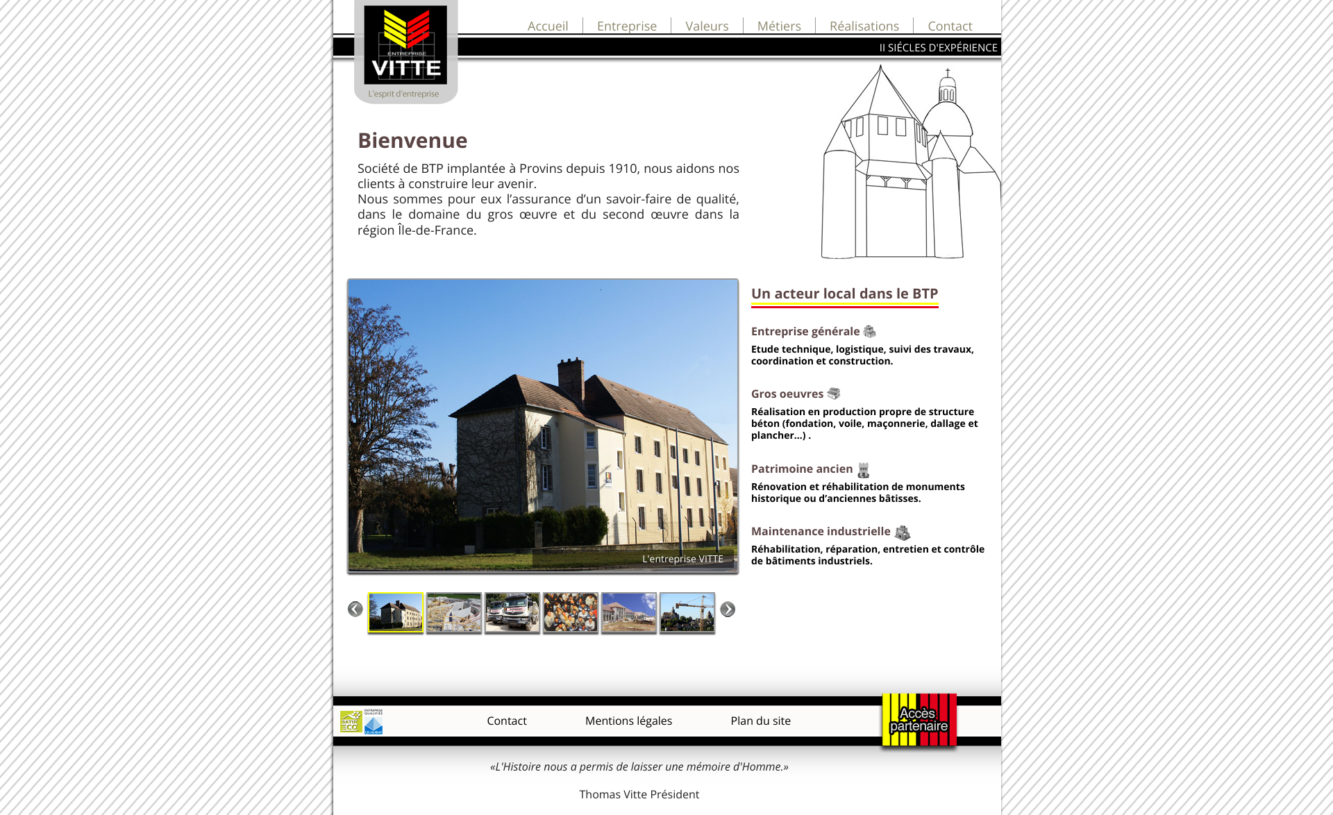 Aperçu du site