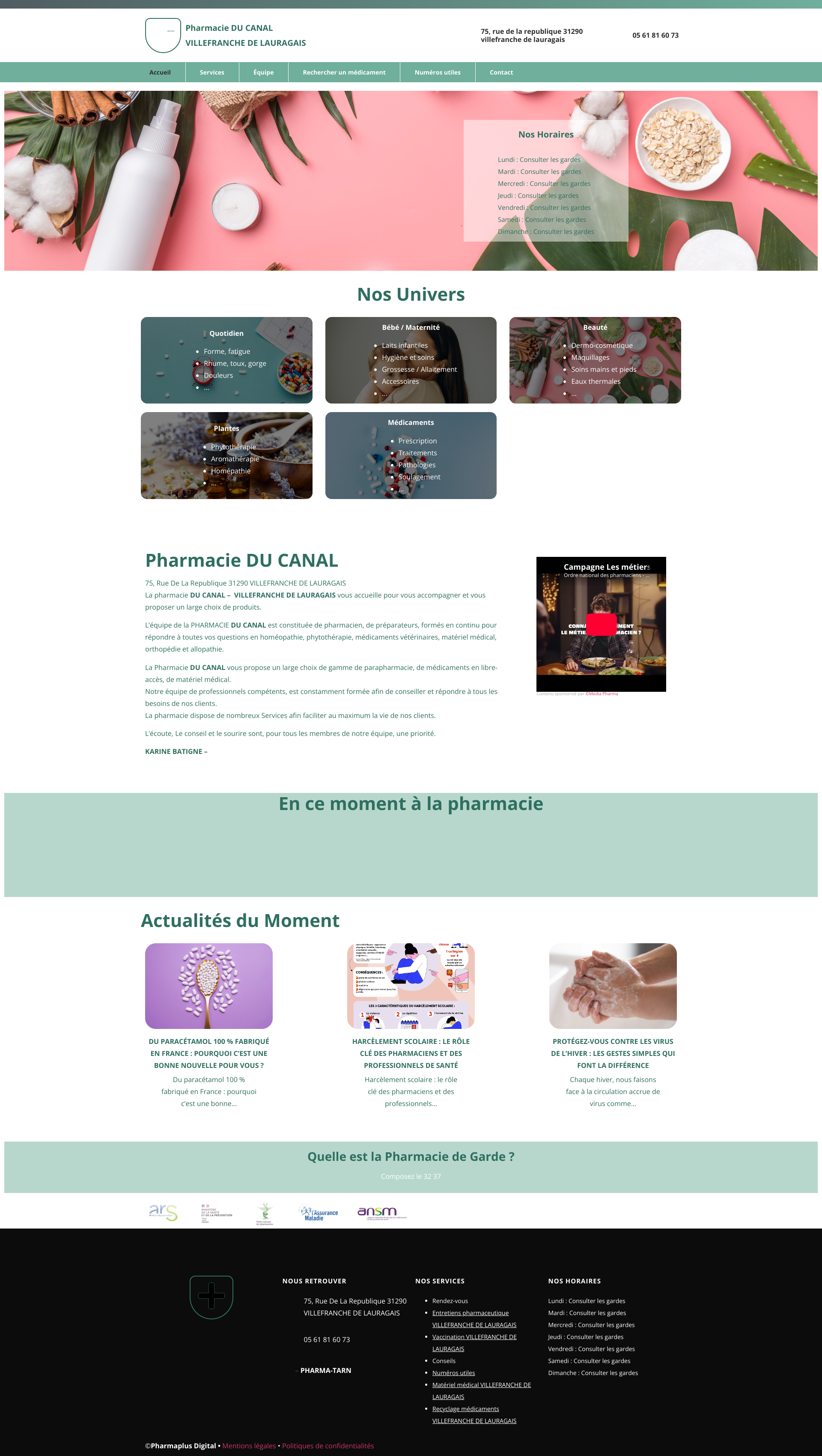 Aperçu du site