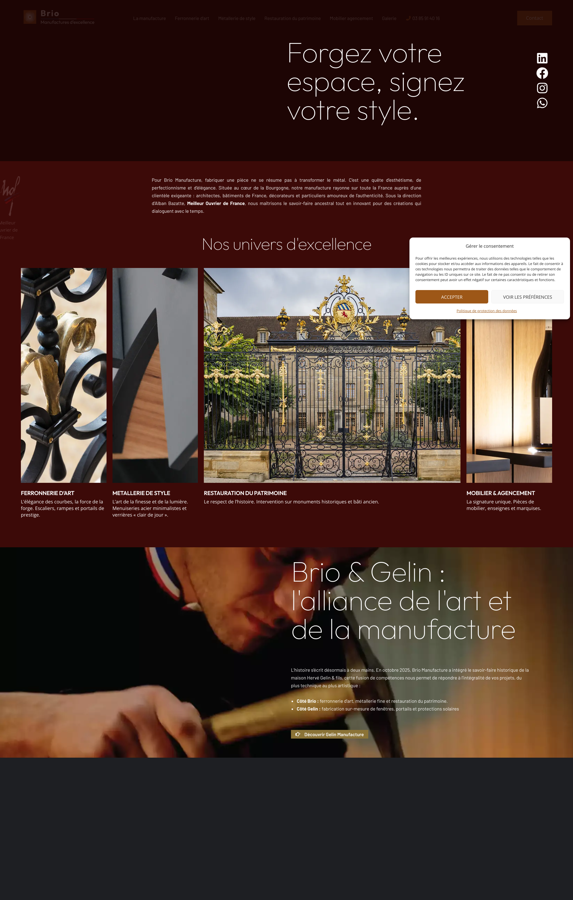 Aperçu du site