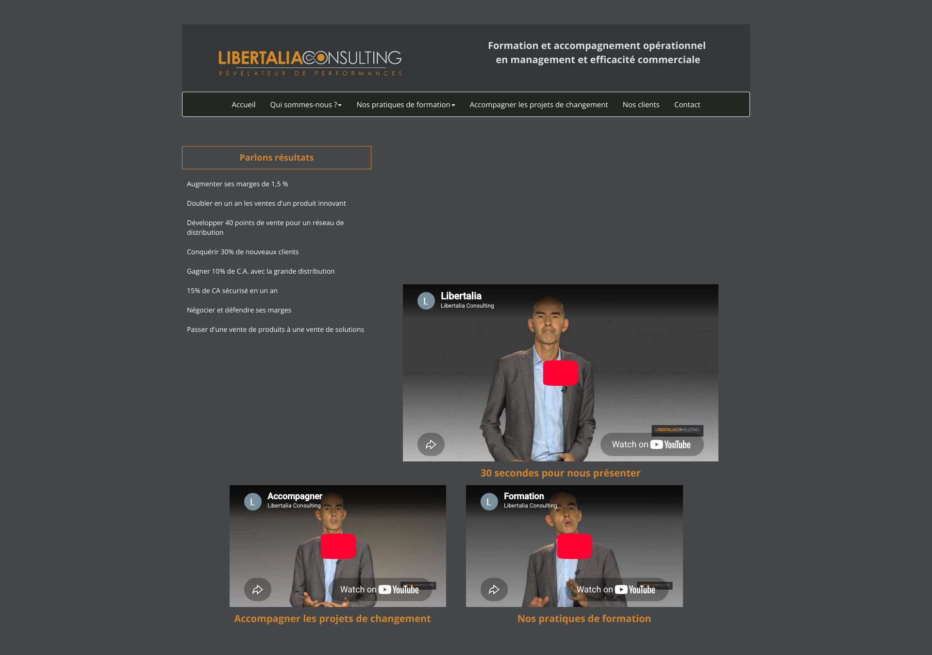 Aperçu du site