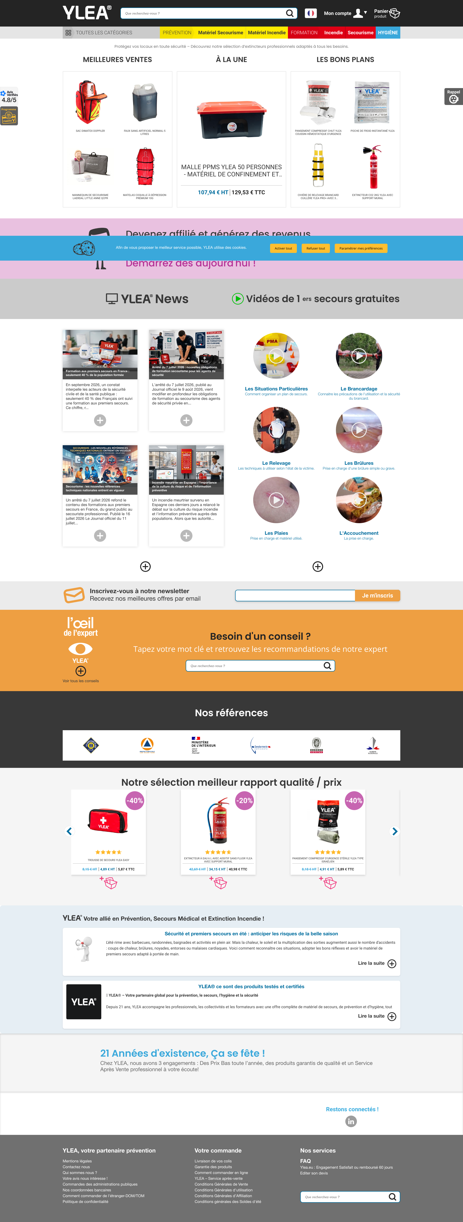 Aperçu du site