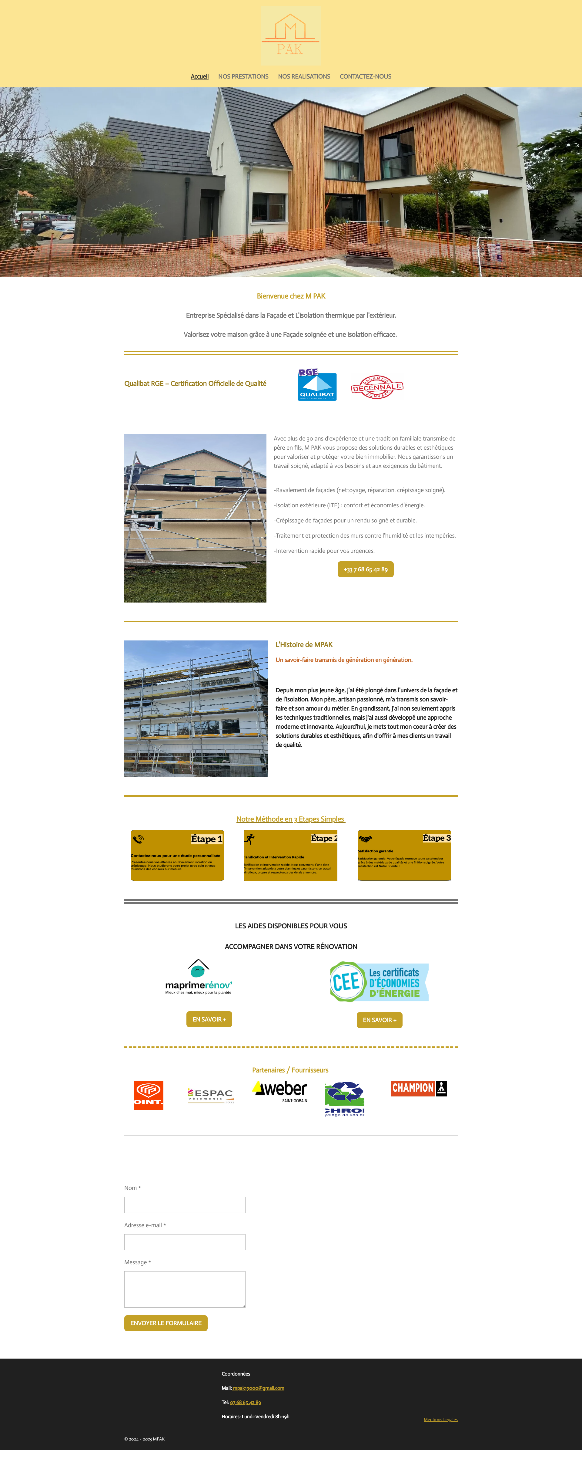 Aperçu du site