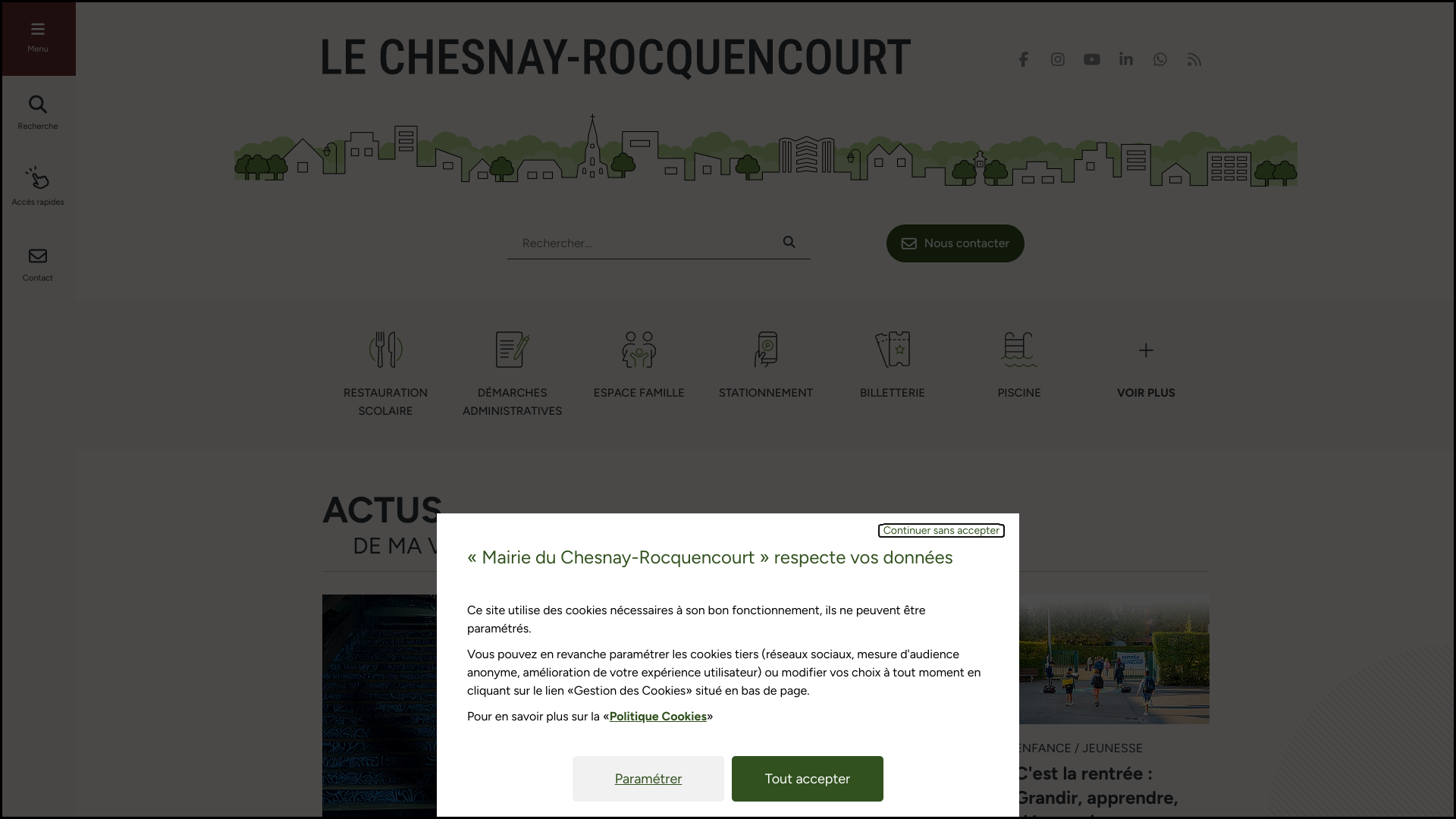 Aperçu du site