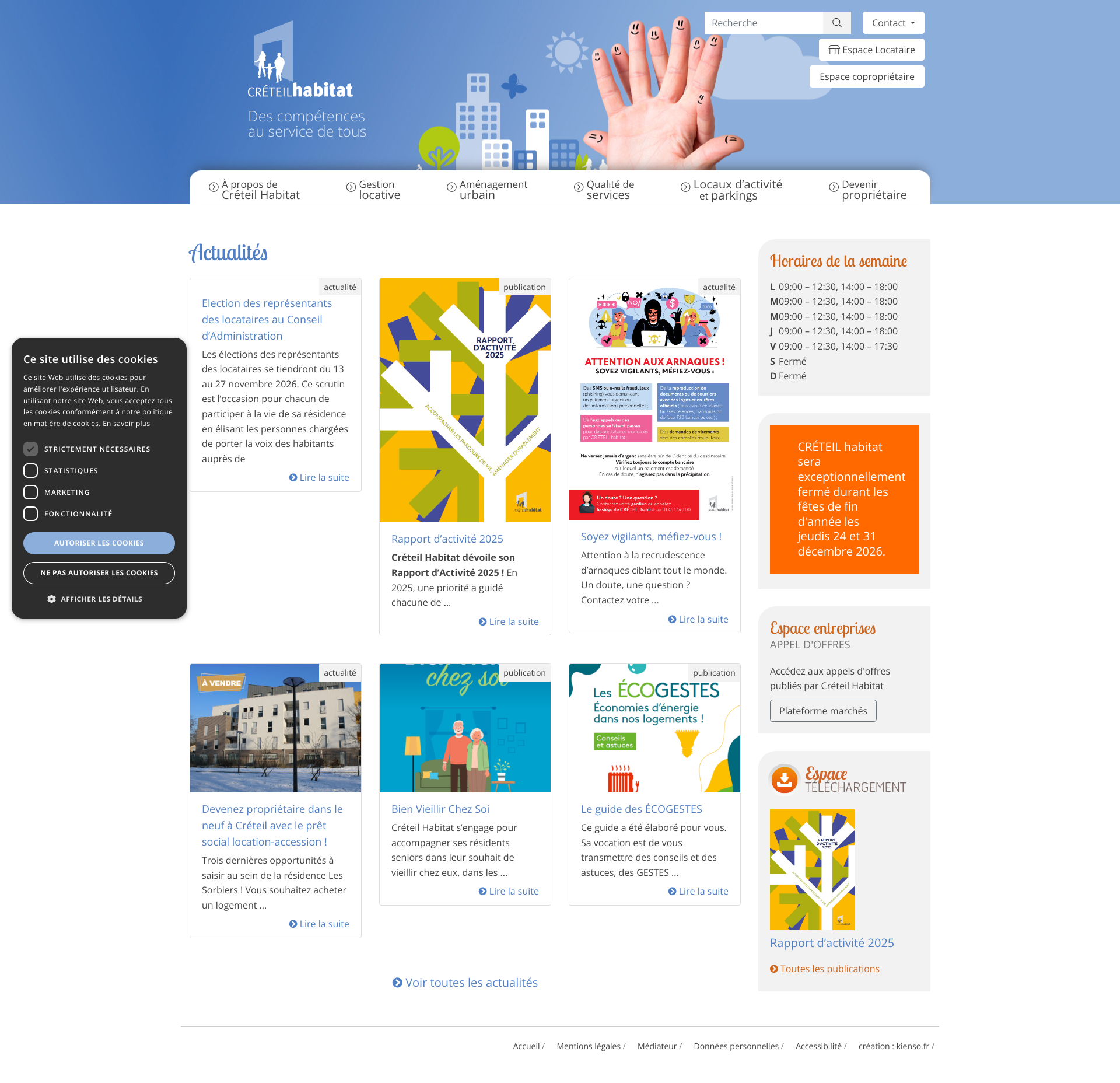 Aperçu du site