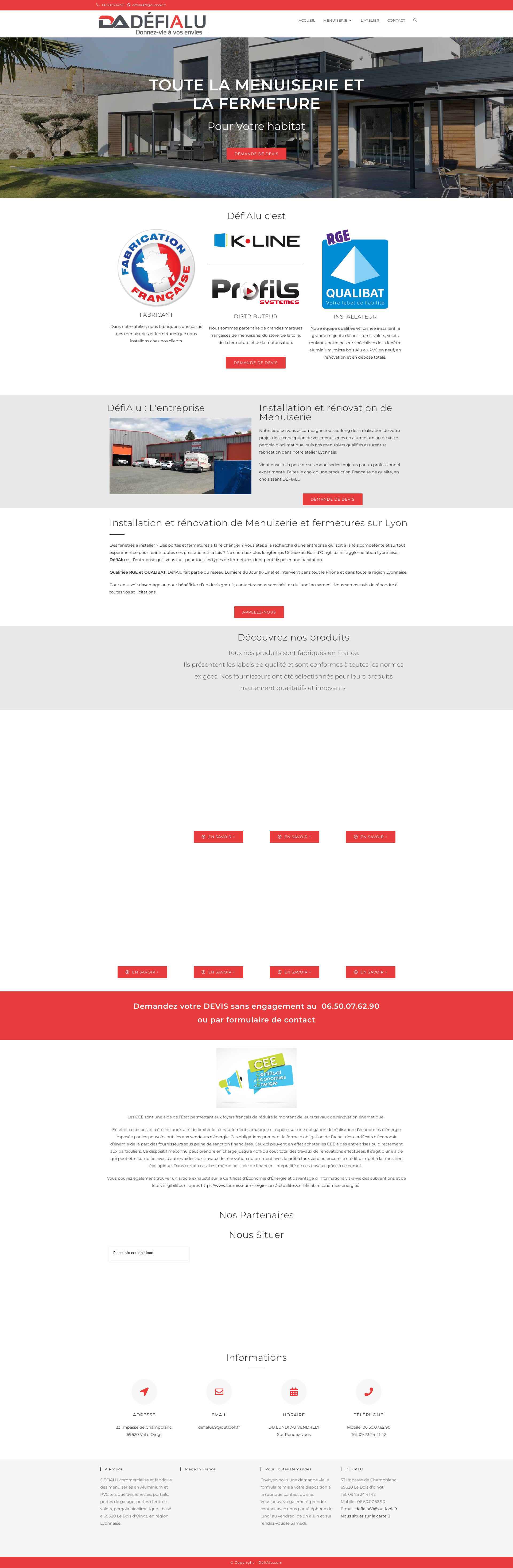 Aperçu du site
