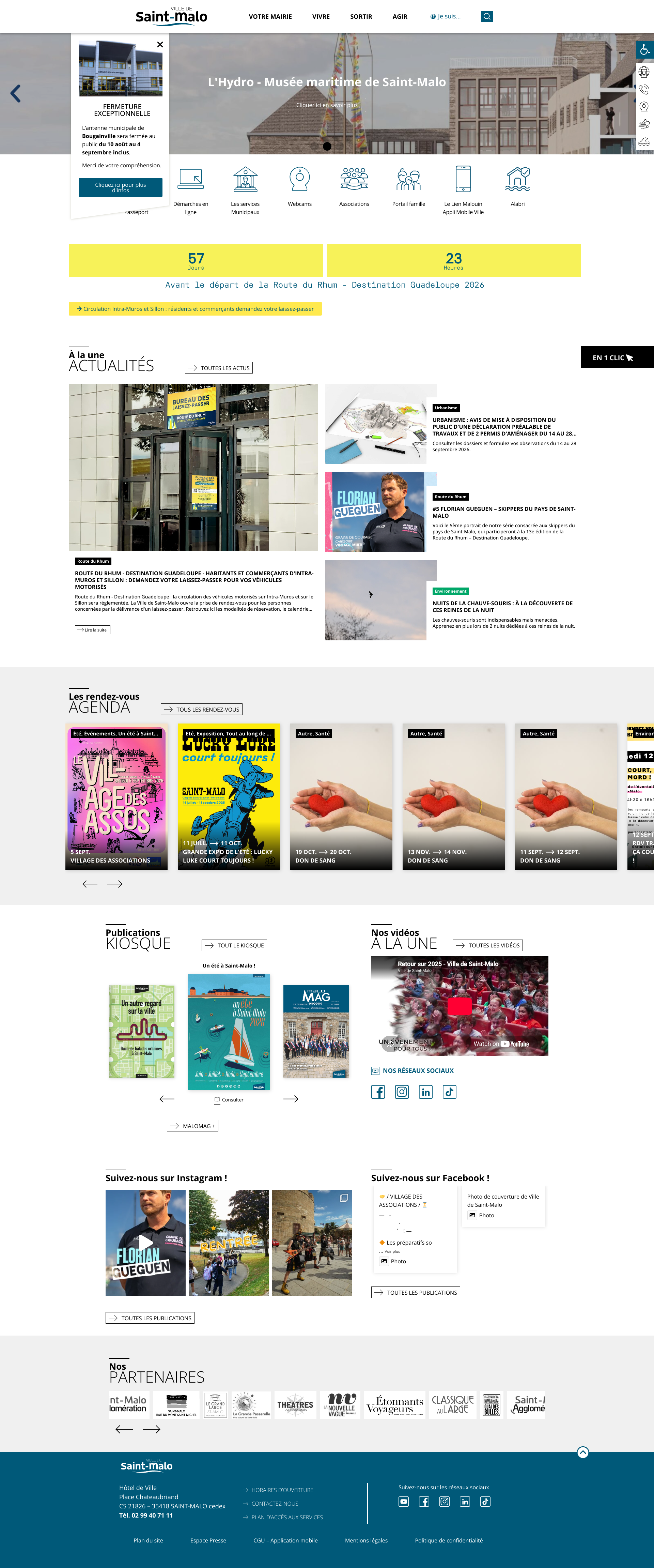 Aperçu du site