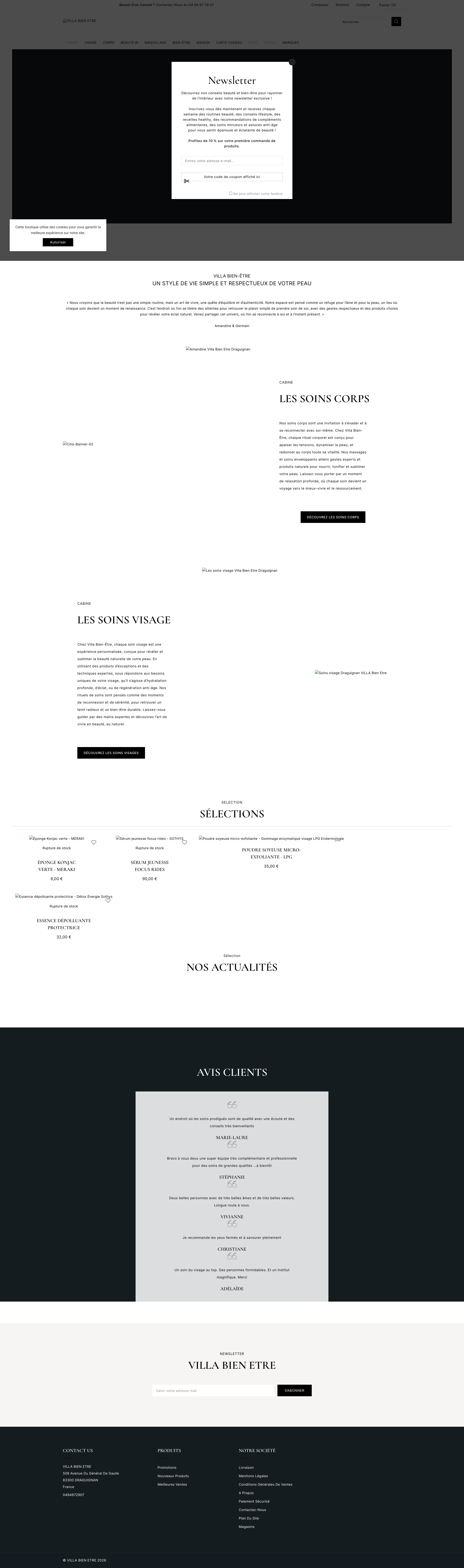 Aperçu du site
