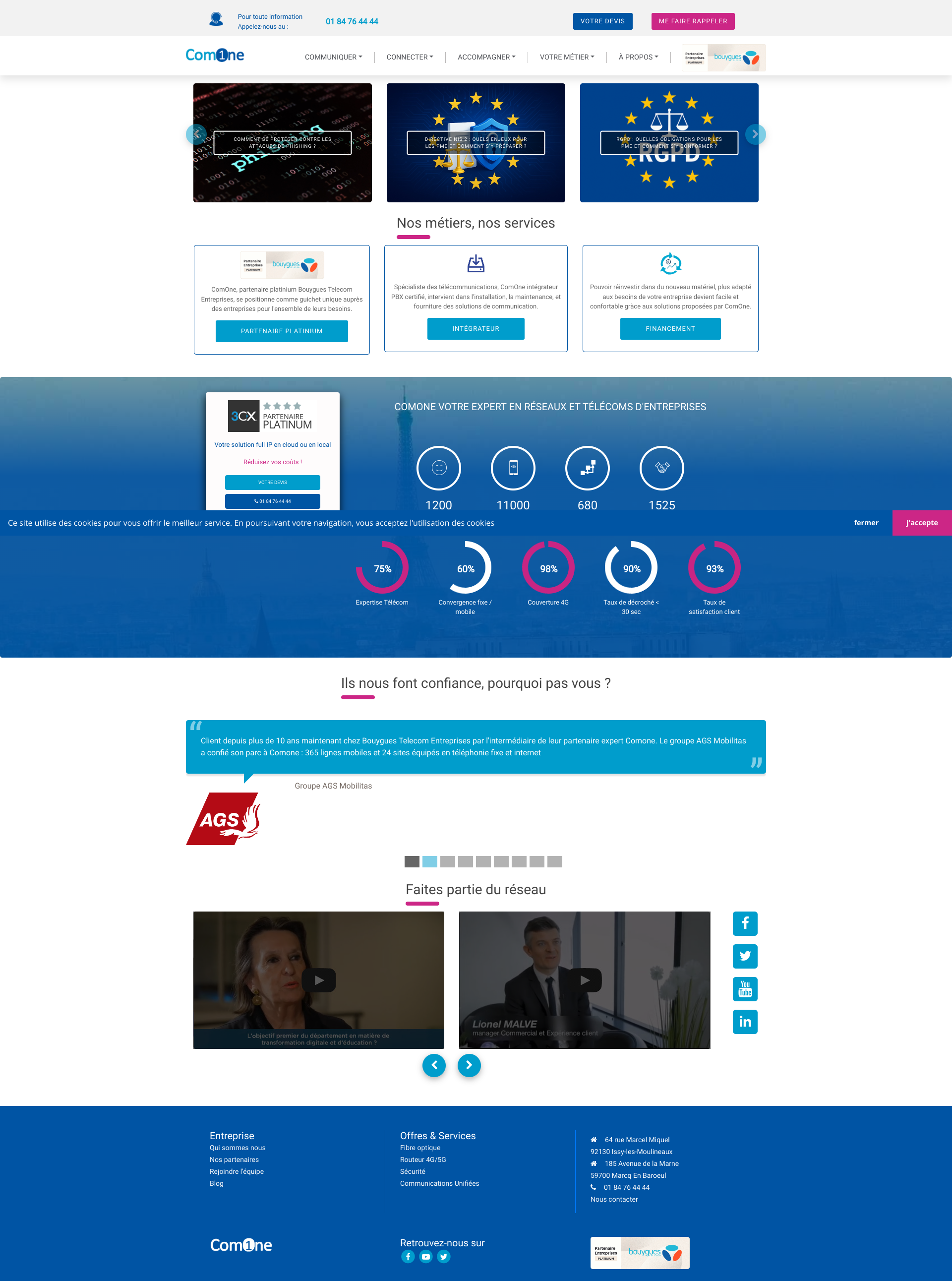 Aperçu du site