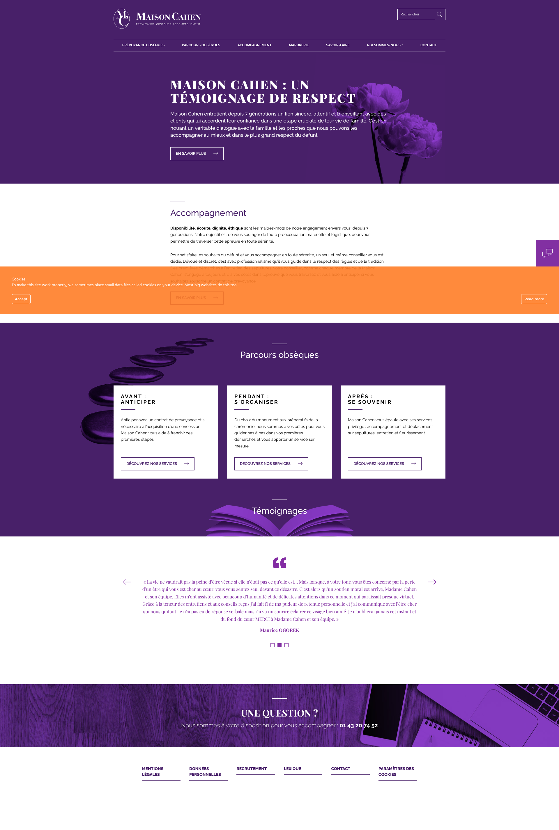 Aperçu du site
