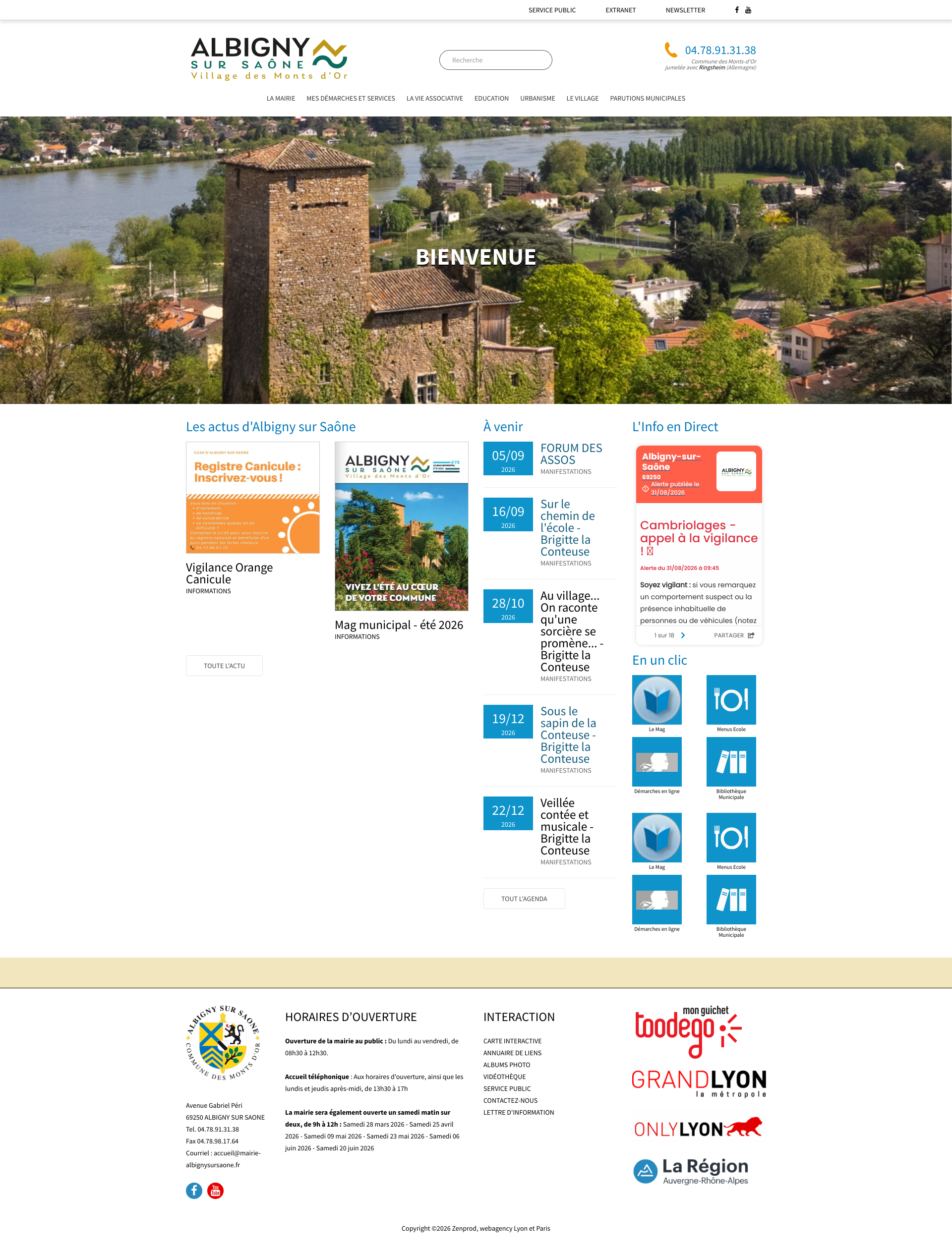 Aperçu du site