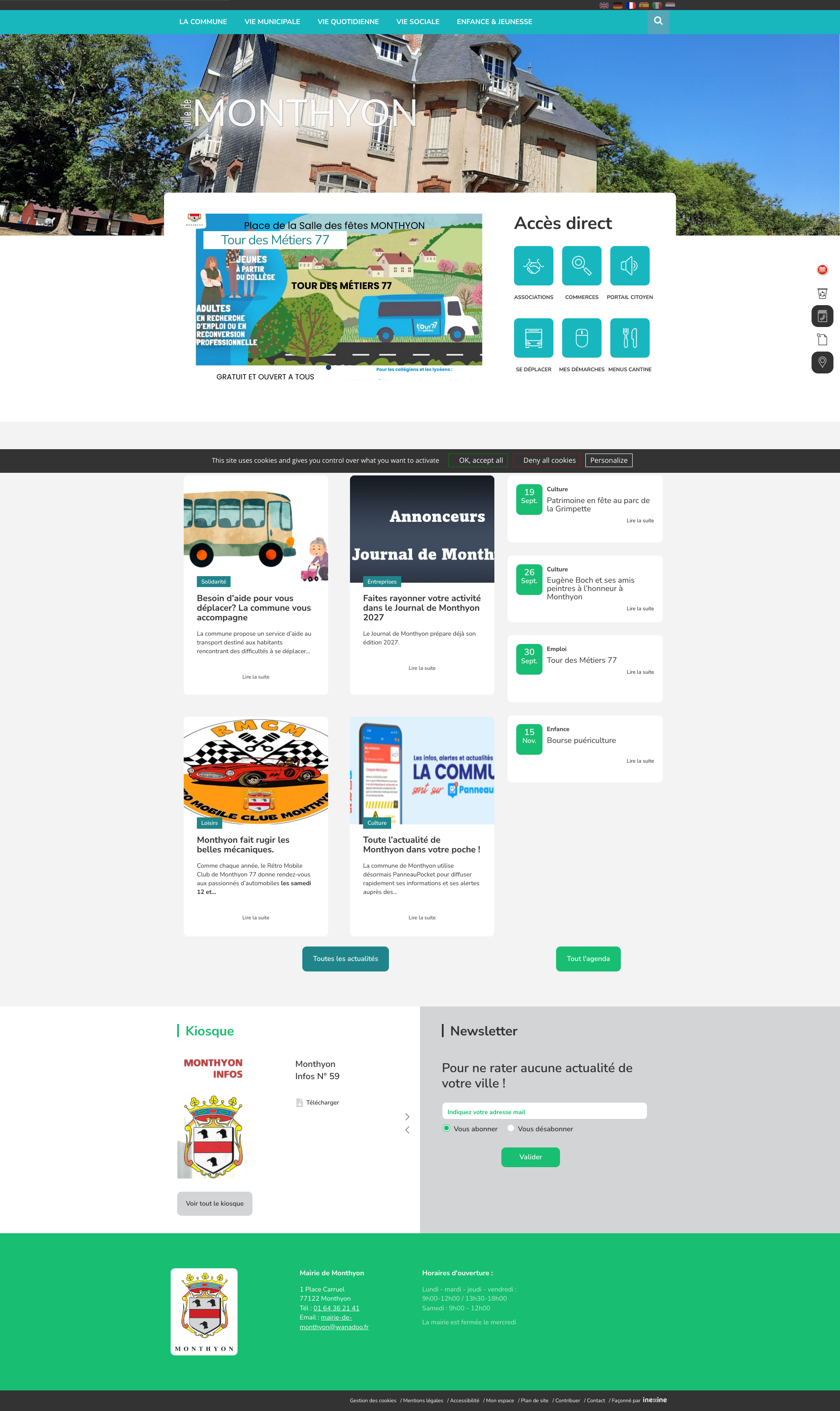 Aperçu du site
