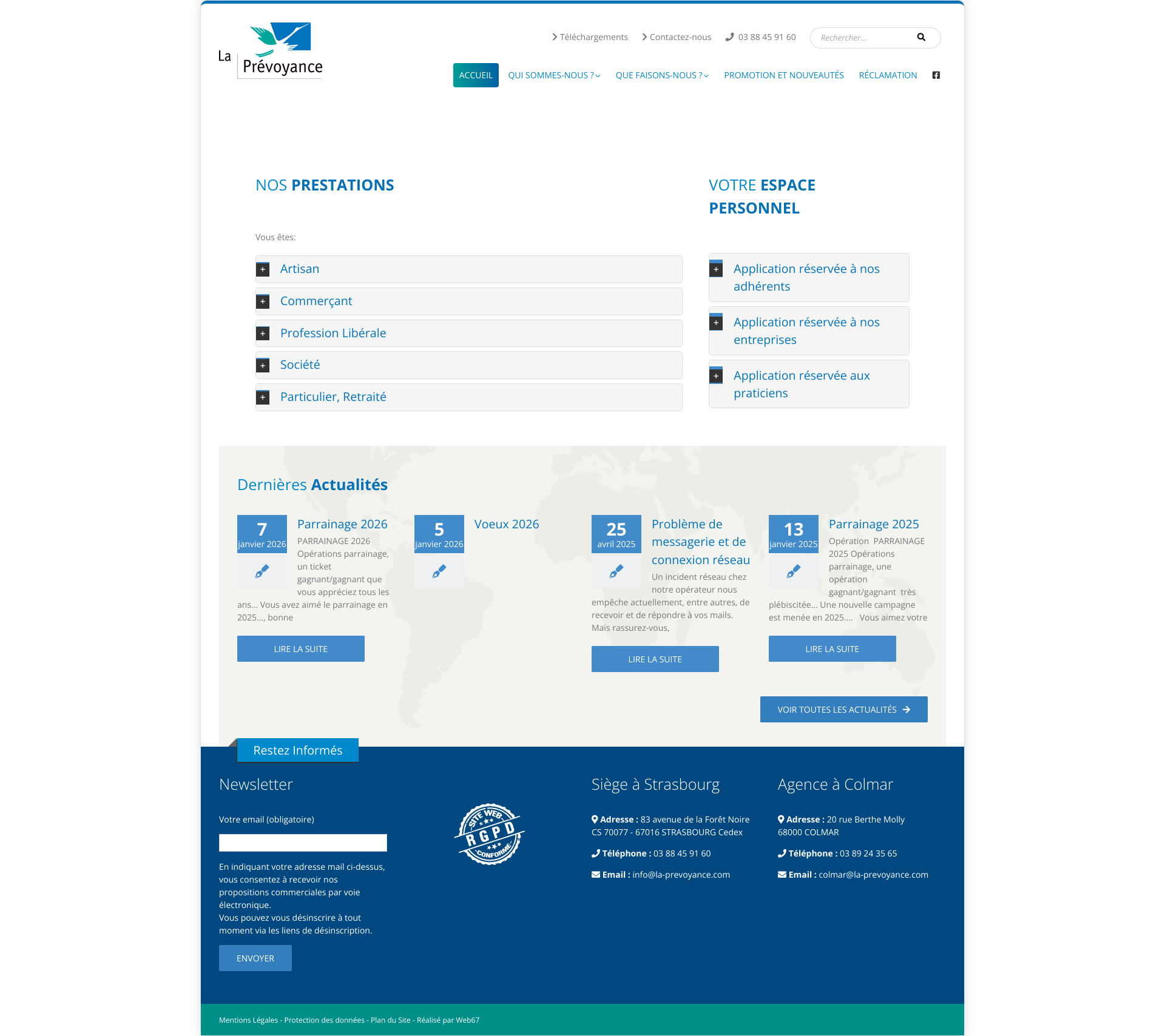 Aperçu du site