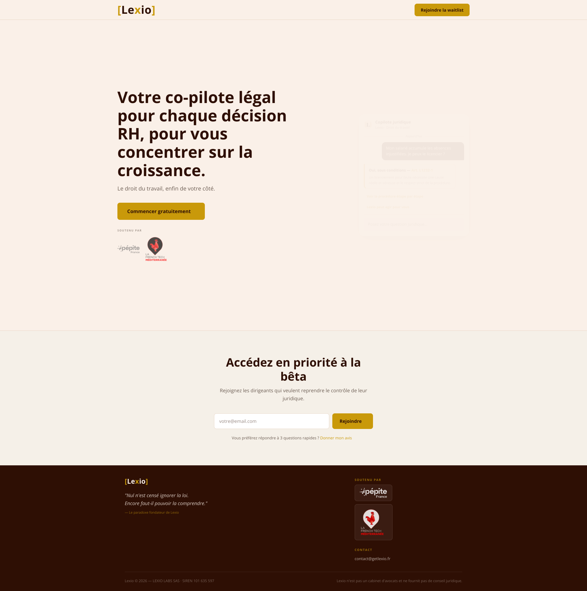 Aperçu du site