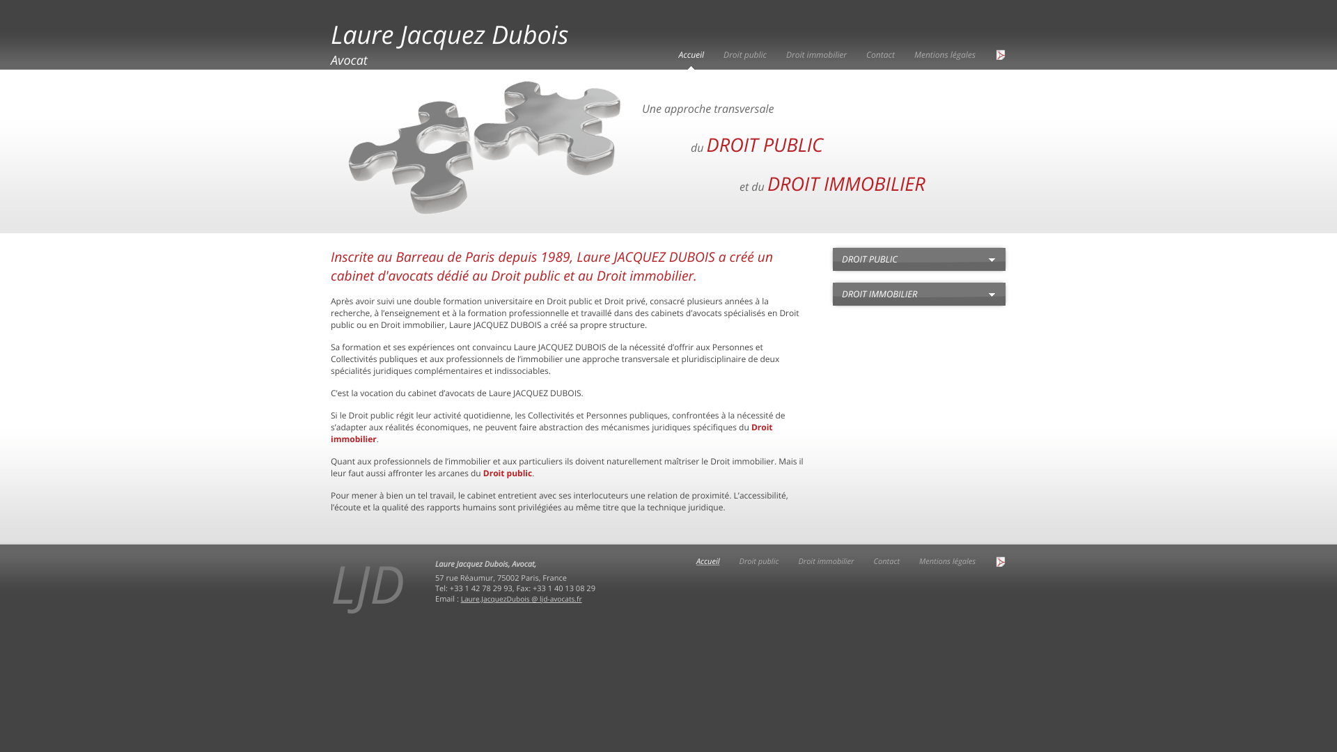 Aperçu du site