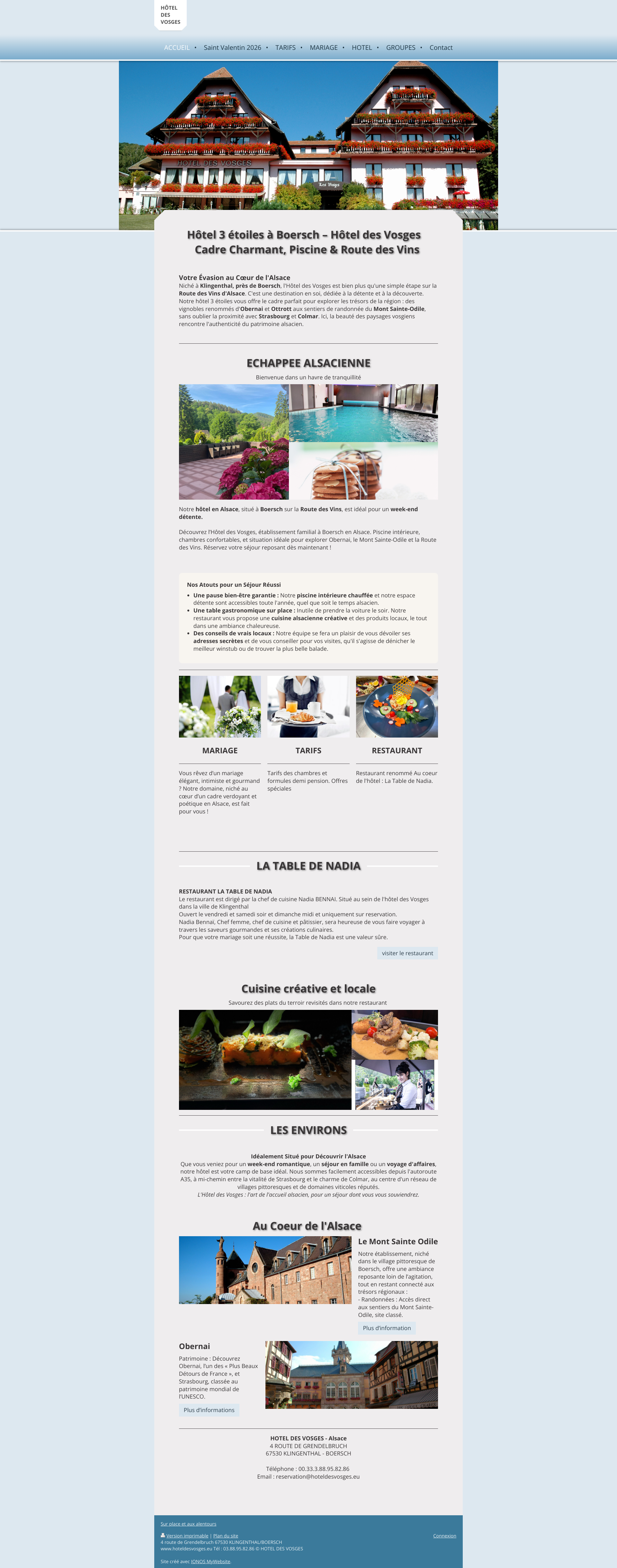 Aperçu du site