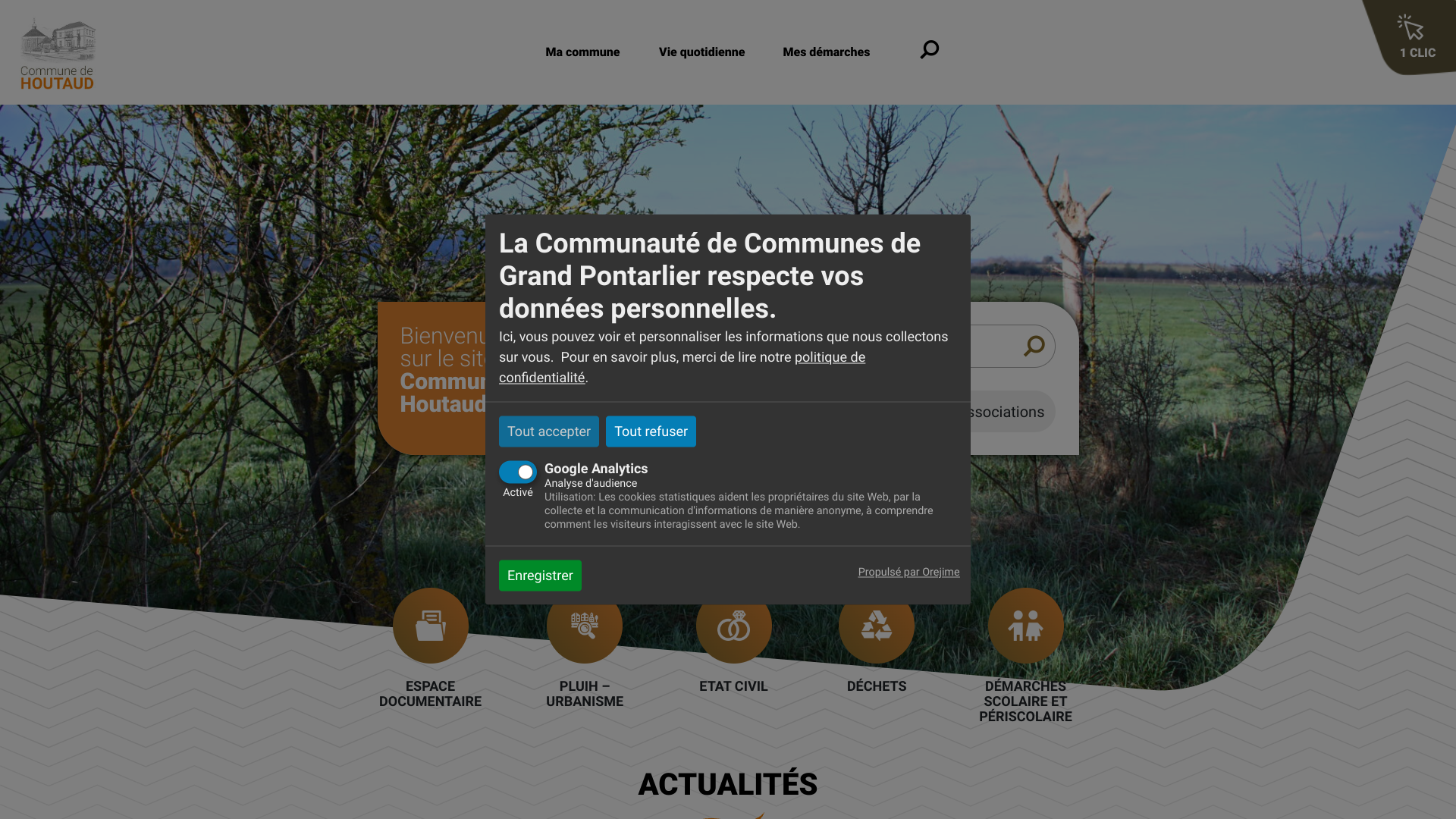 Aperçu du site