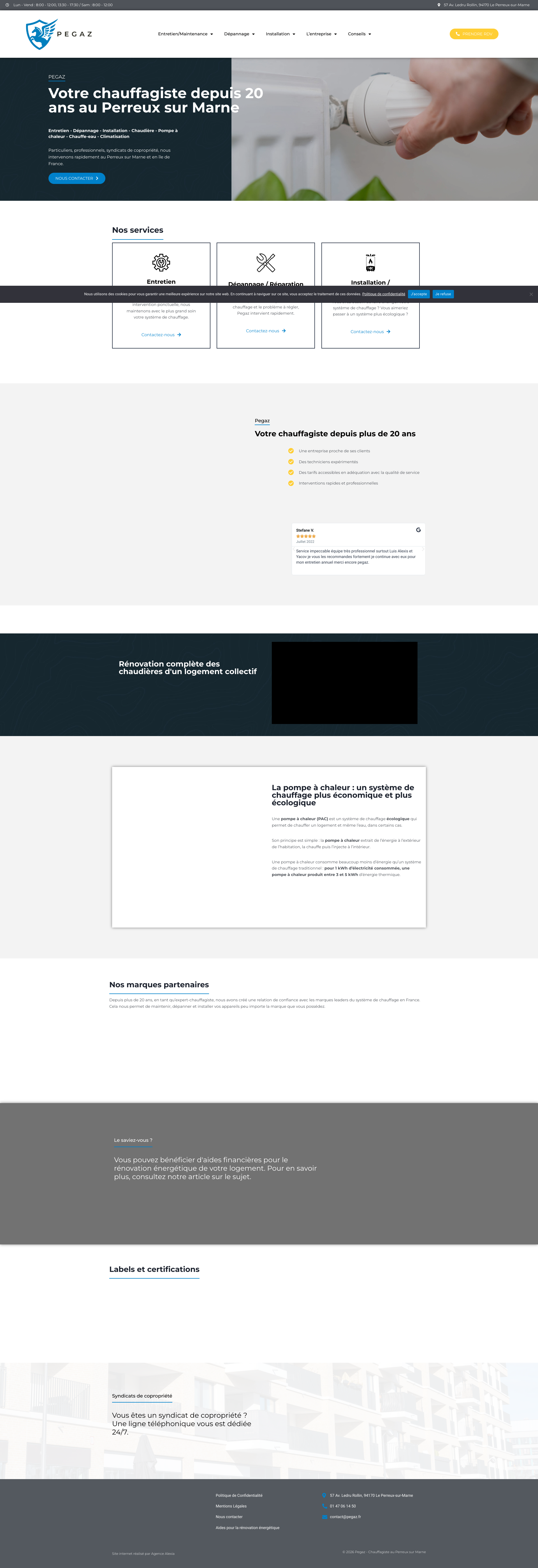 Aperçu du site