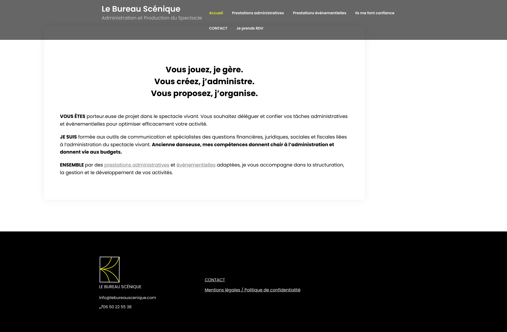 Aperçu du site