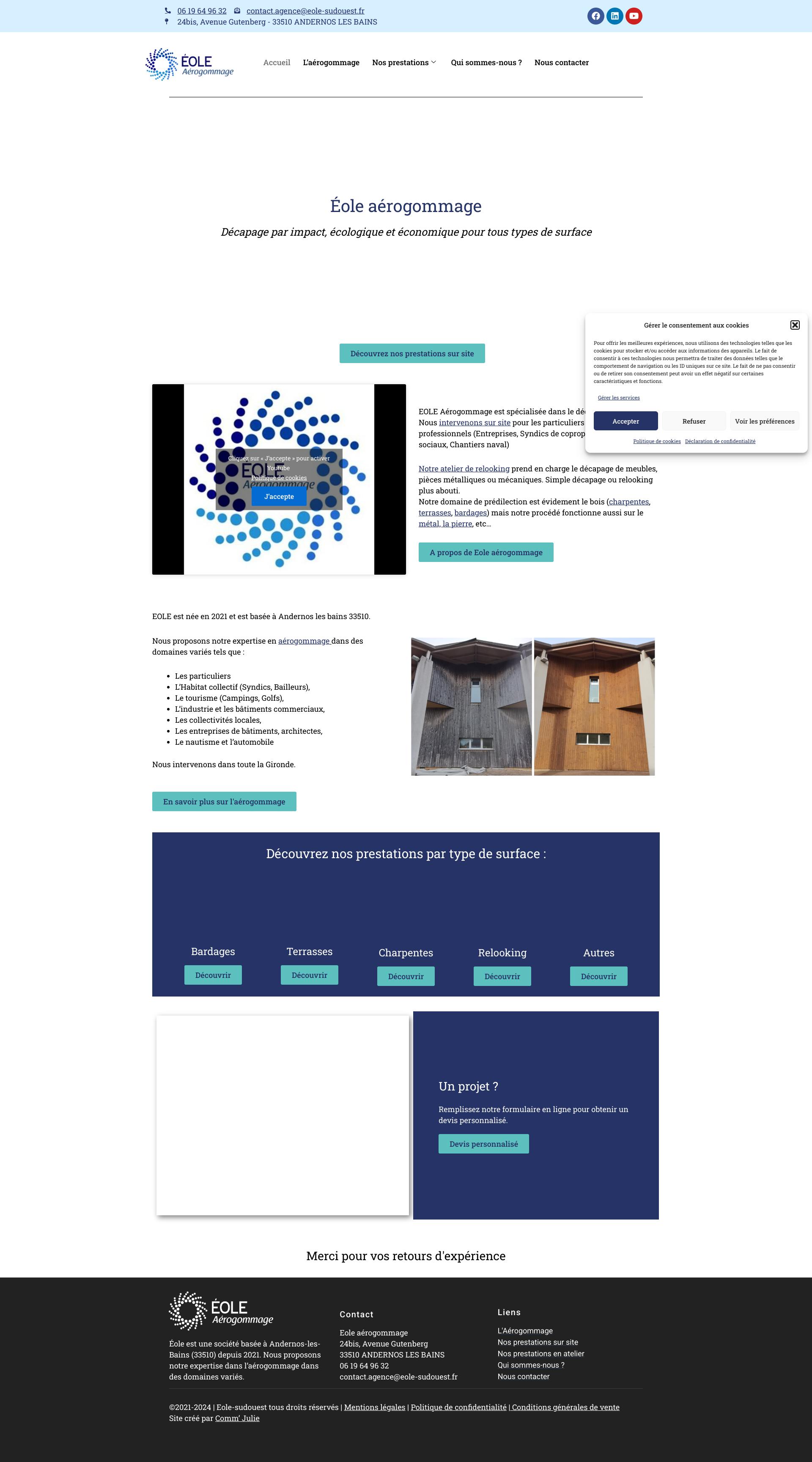 Aperçu du site