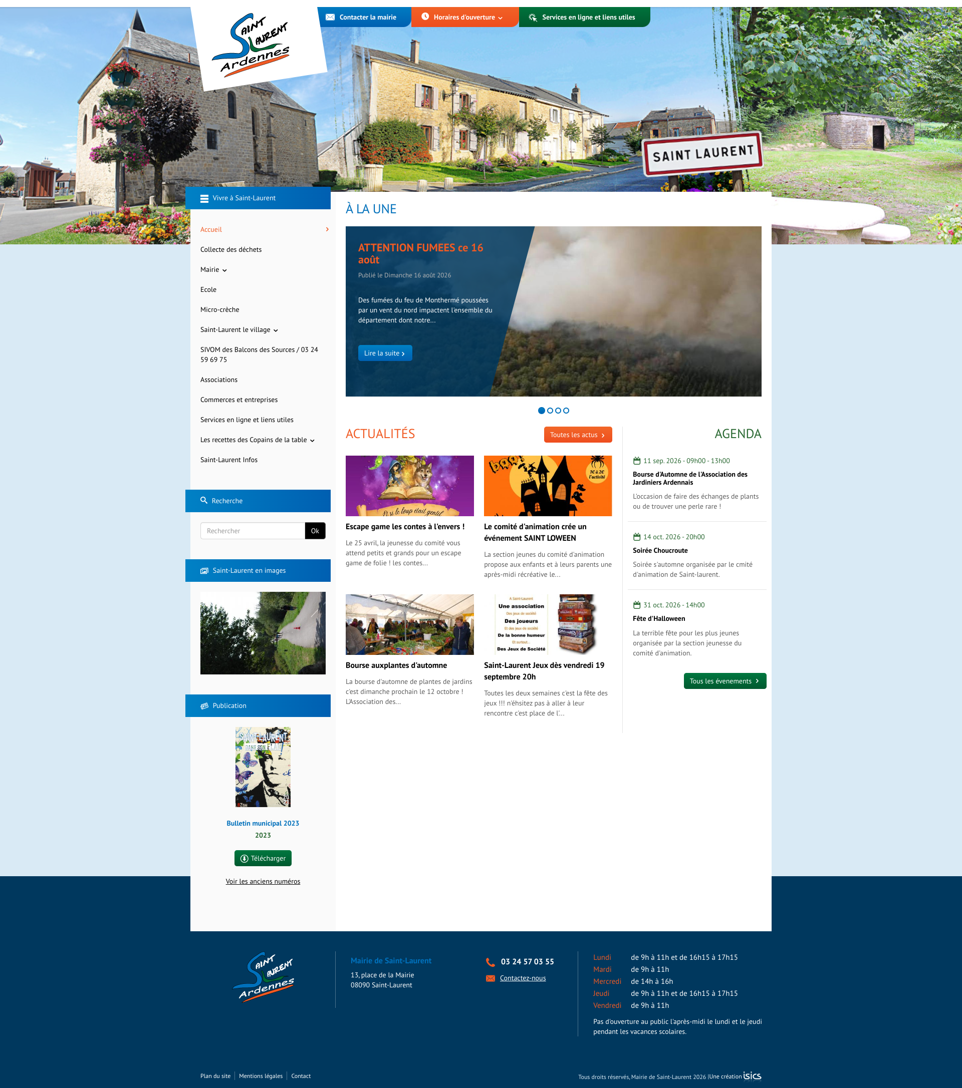 Aperçu du site