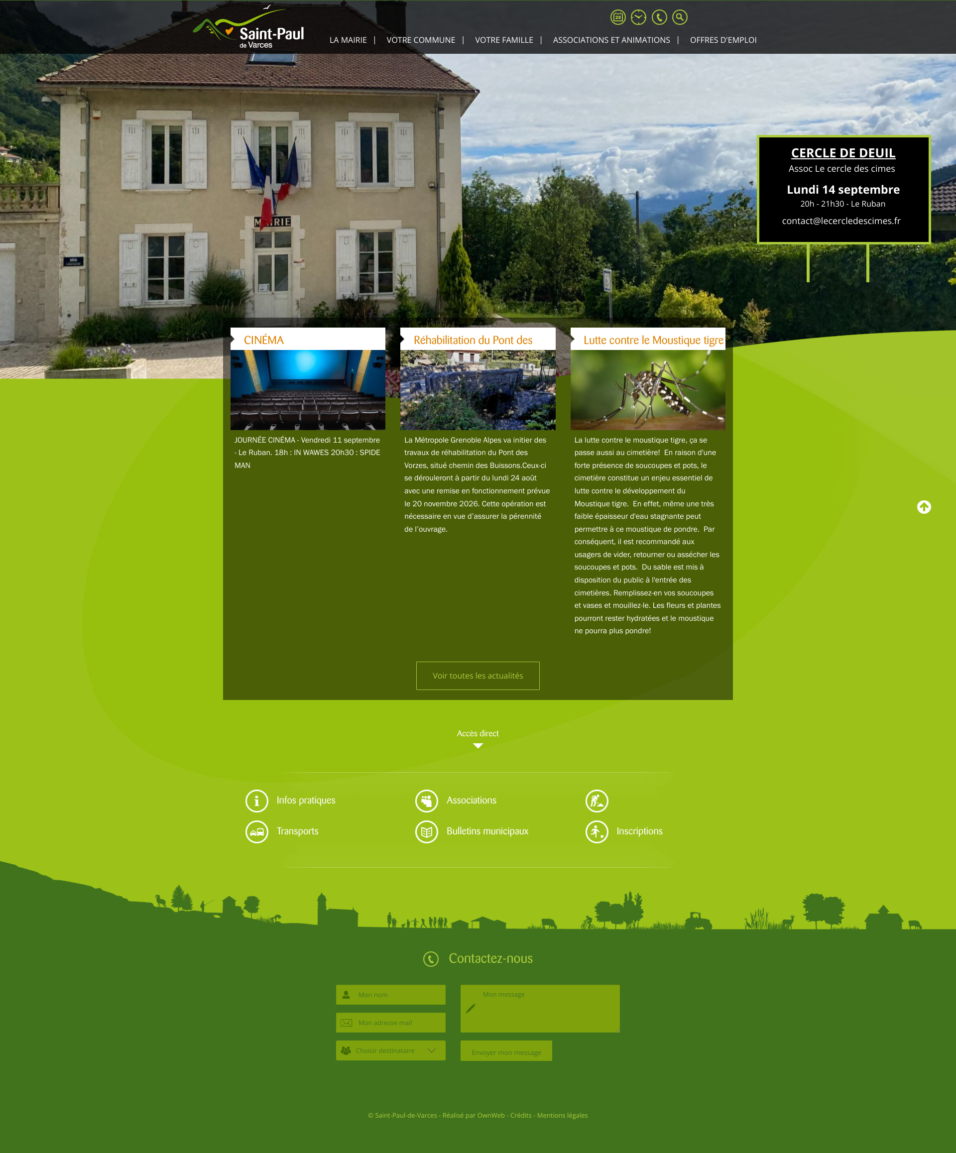 Aperçu du site