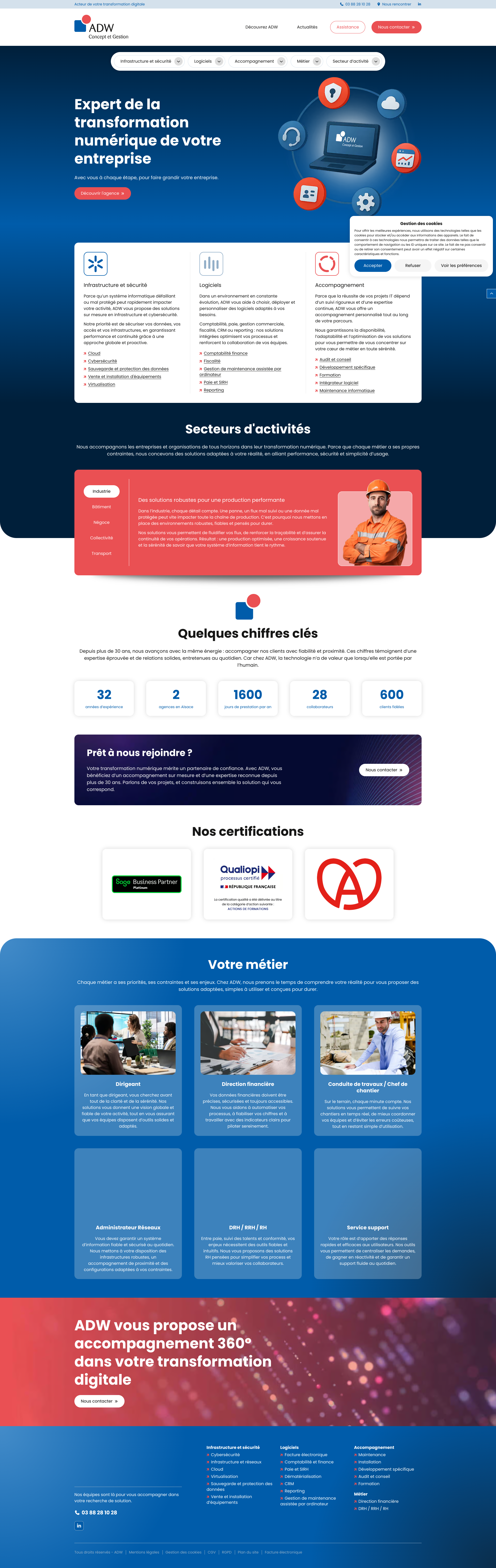 Aperçu du site