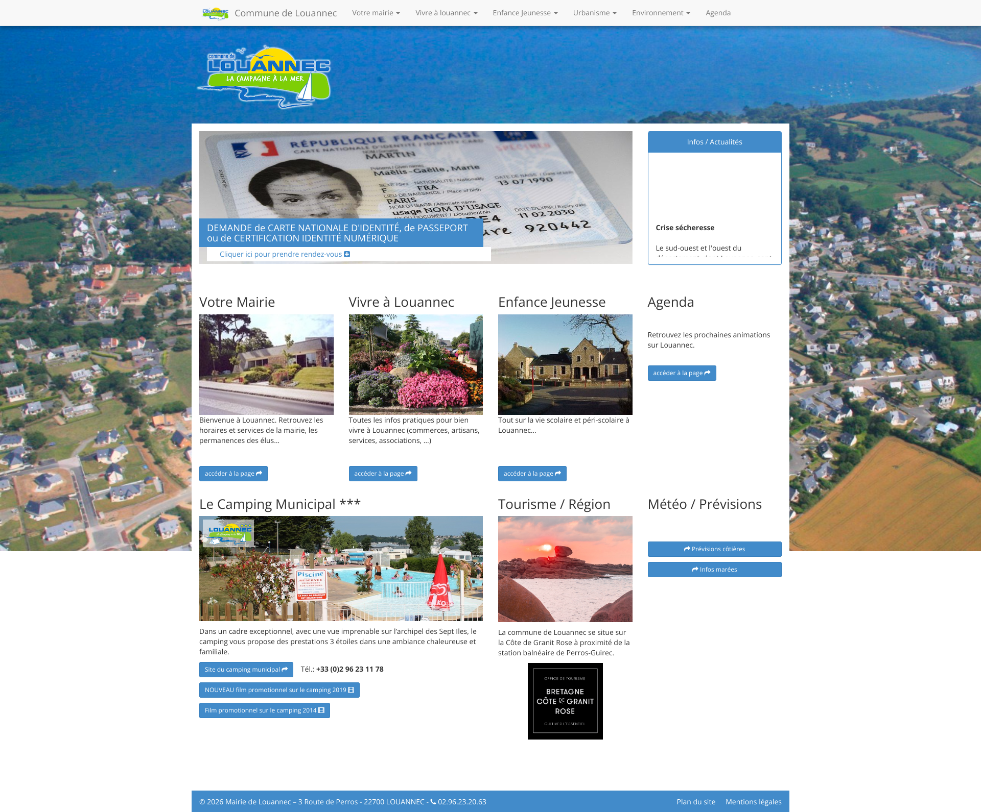 Aperçu du site