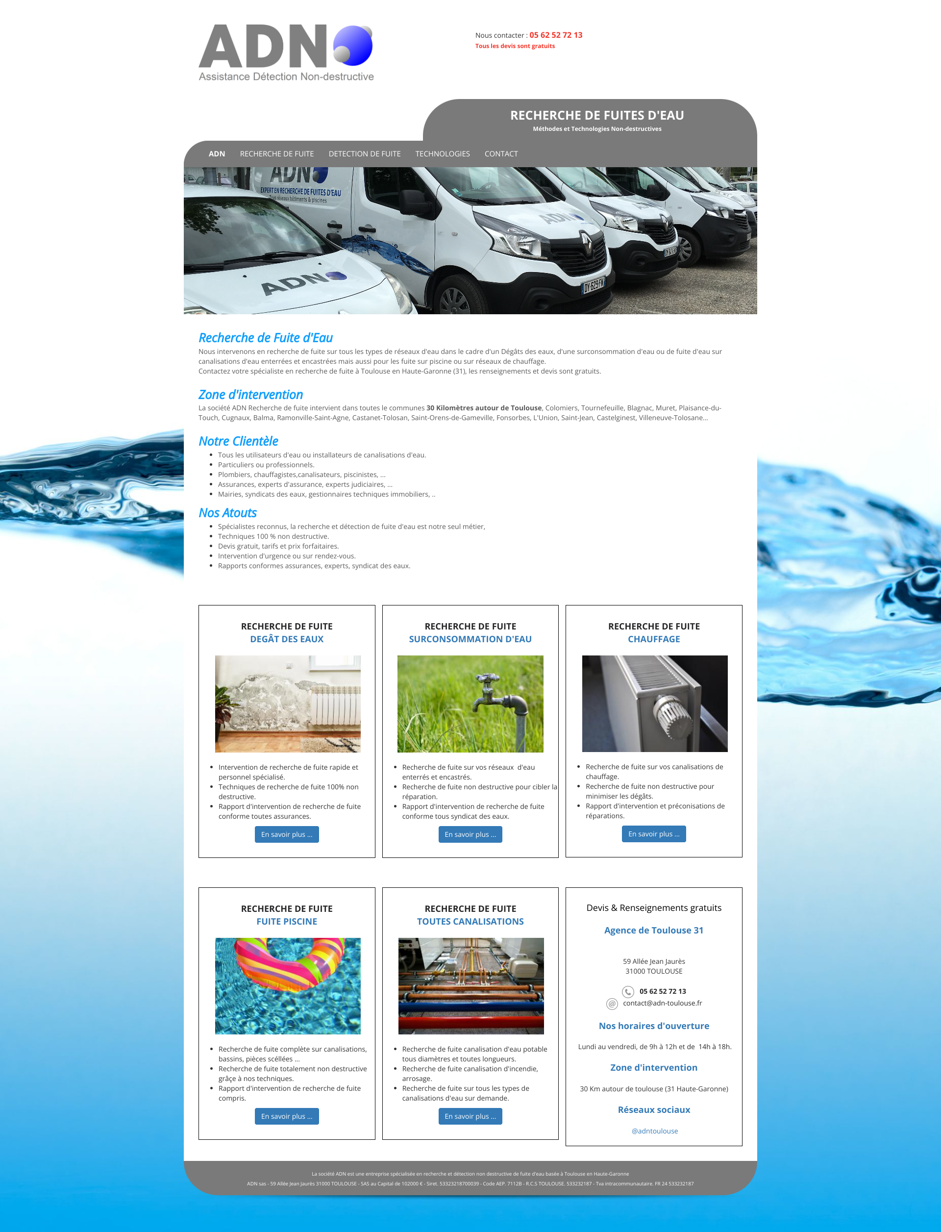 Aperçu du site
