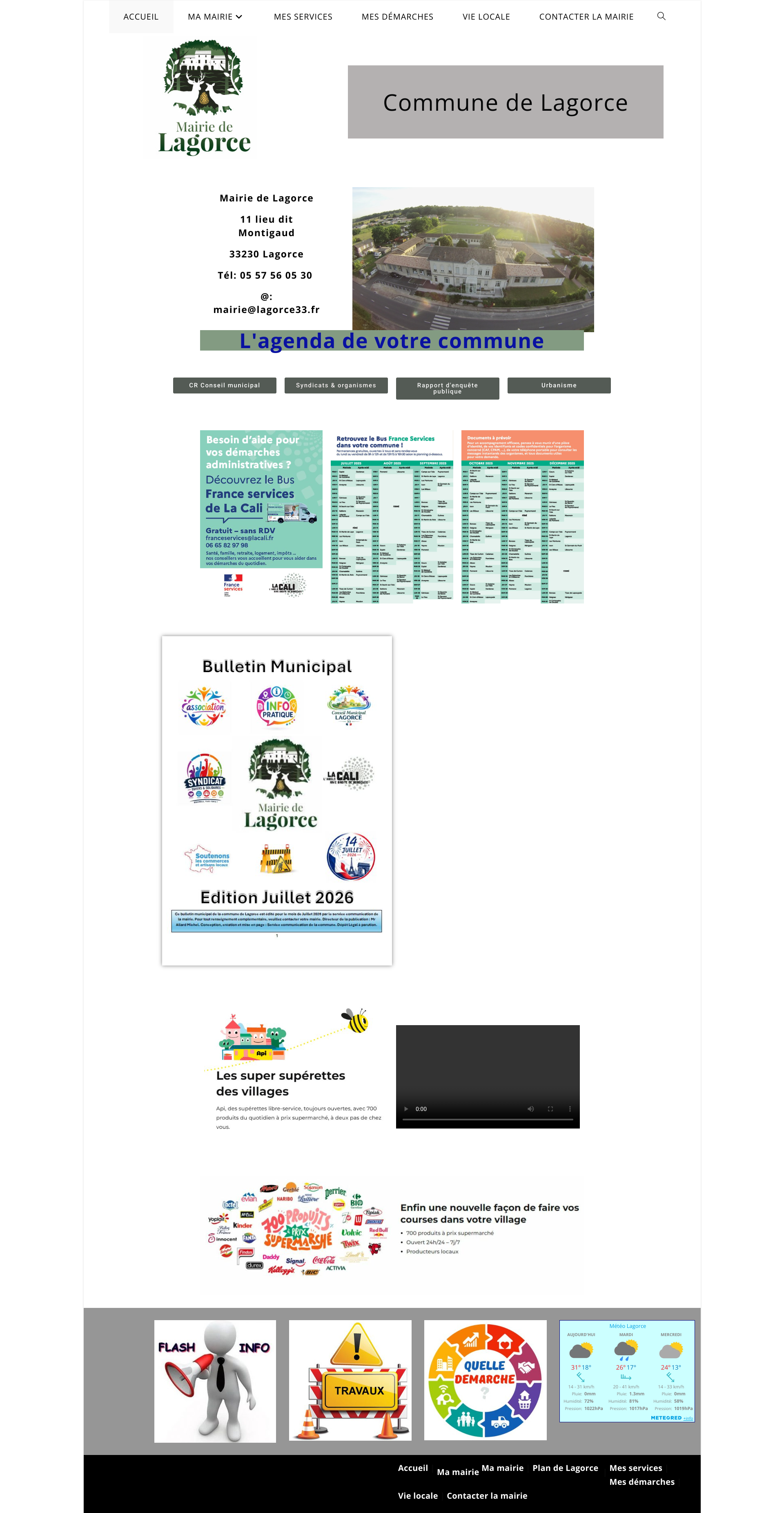 Aperçu du site