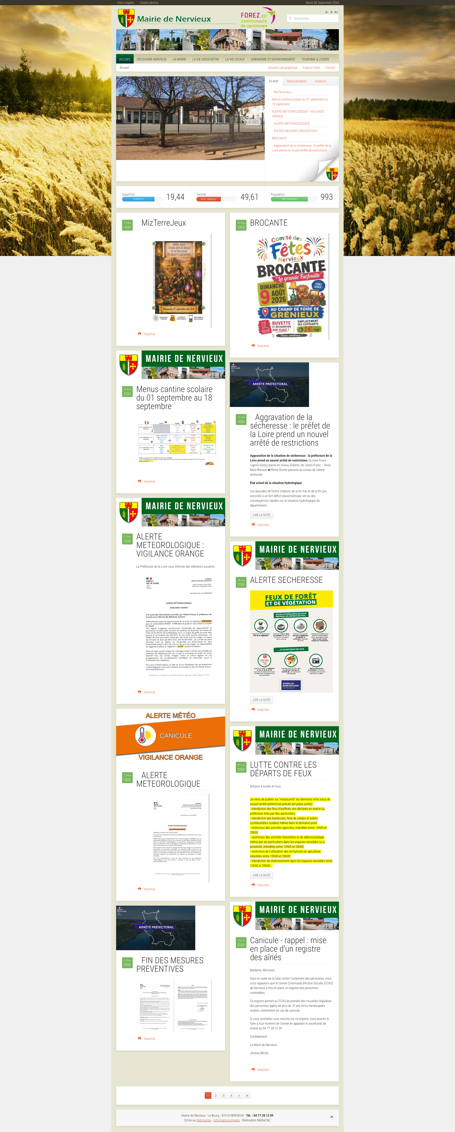 Aperçu du site