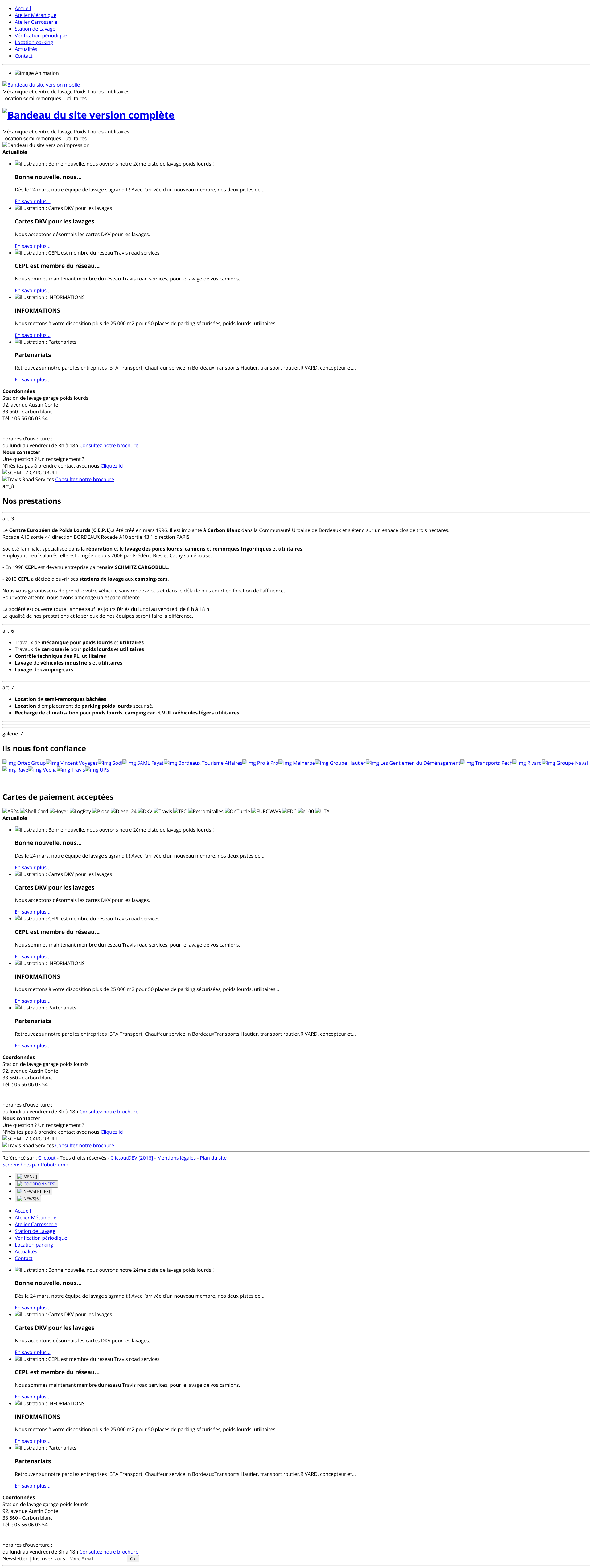 Aperçu du site