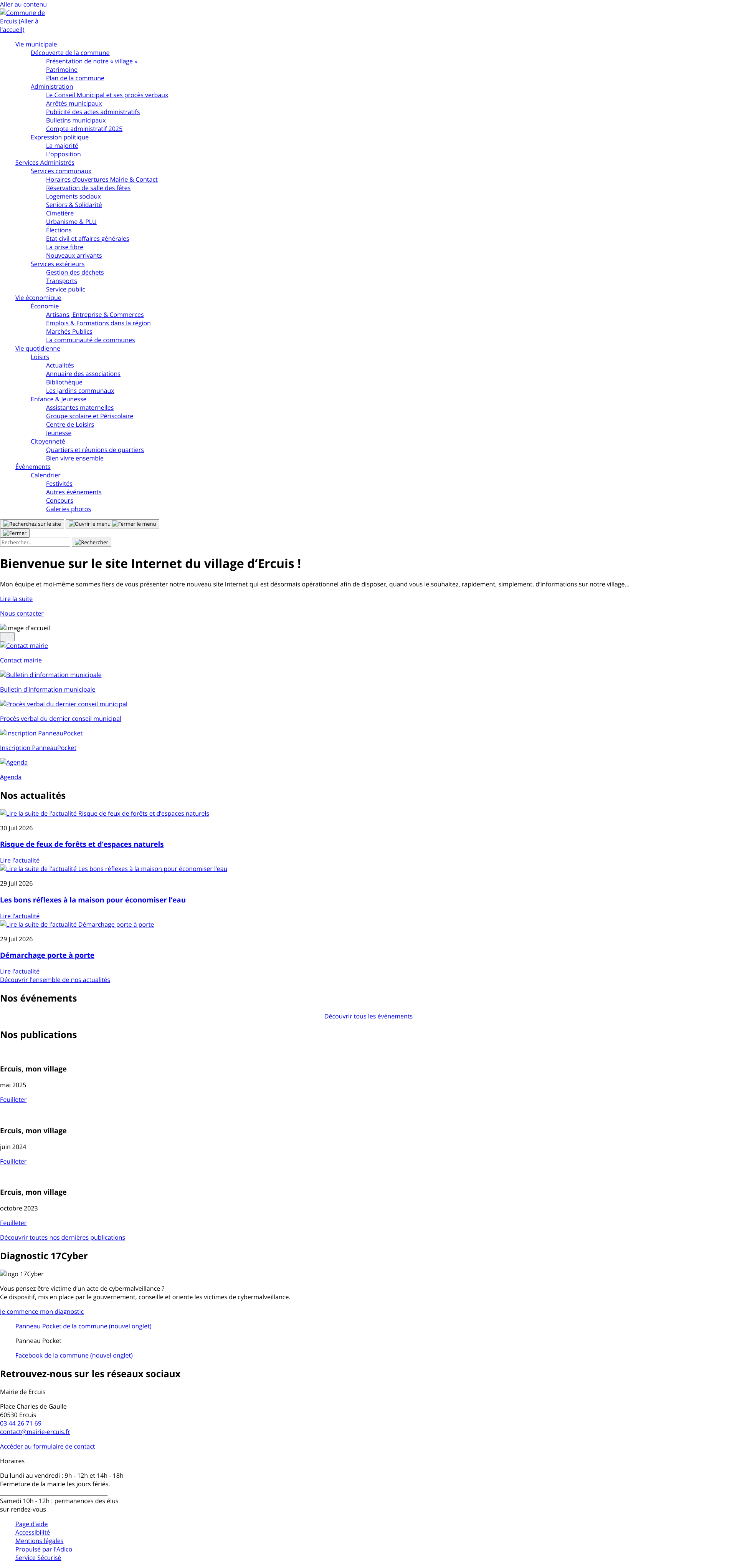 Aperçu du site