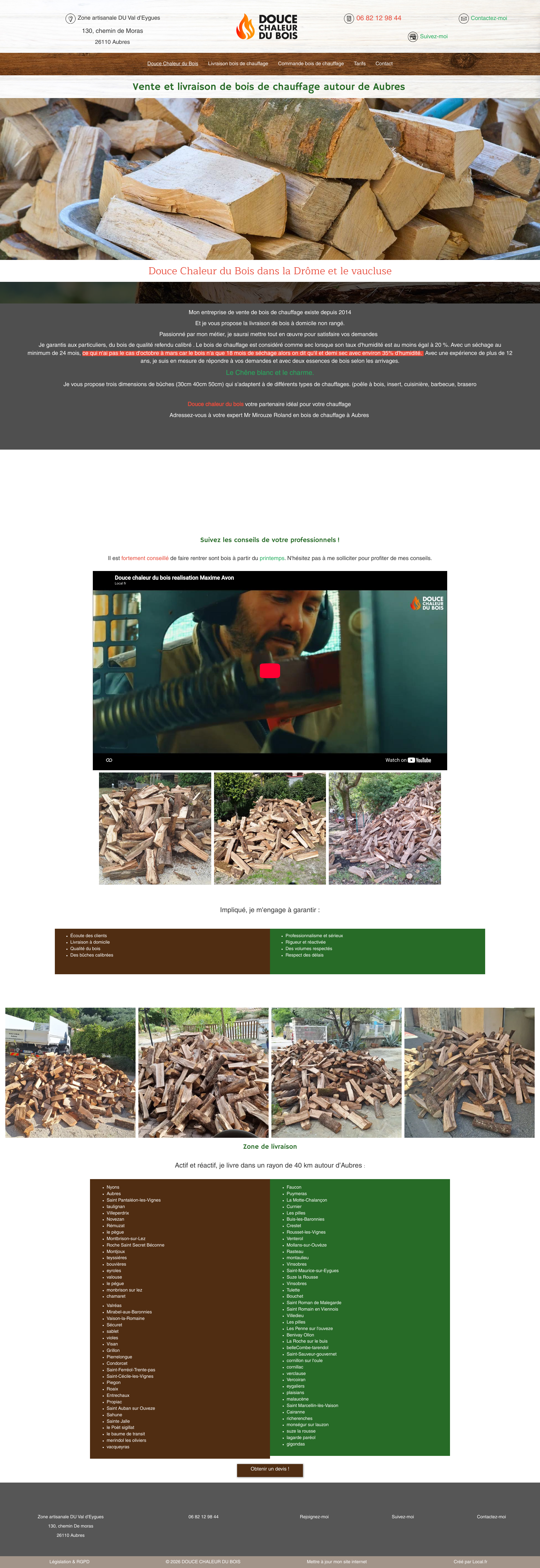 Aperçu du site
