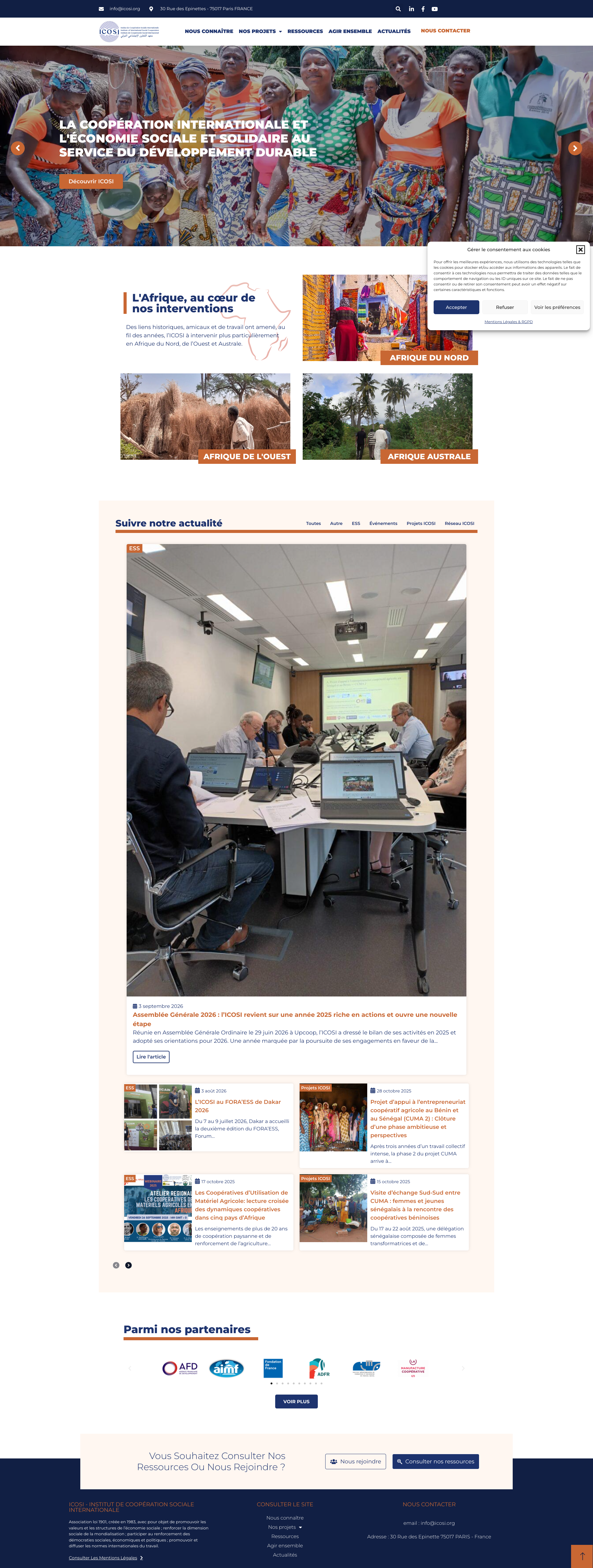 Aperçu du site