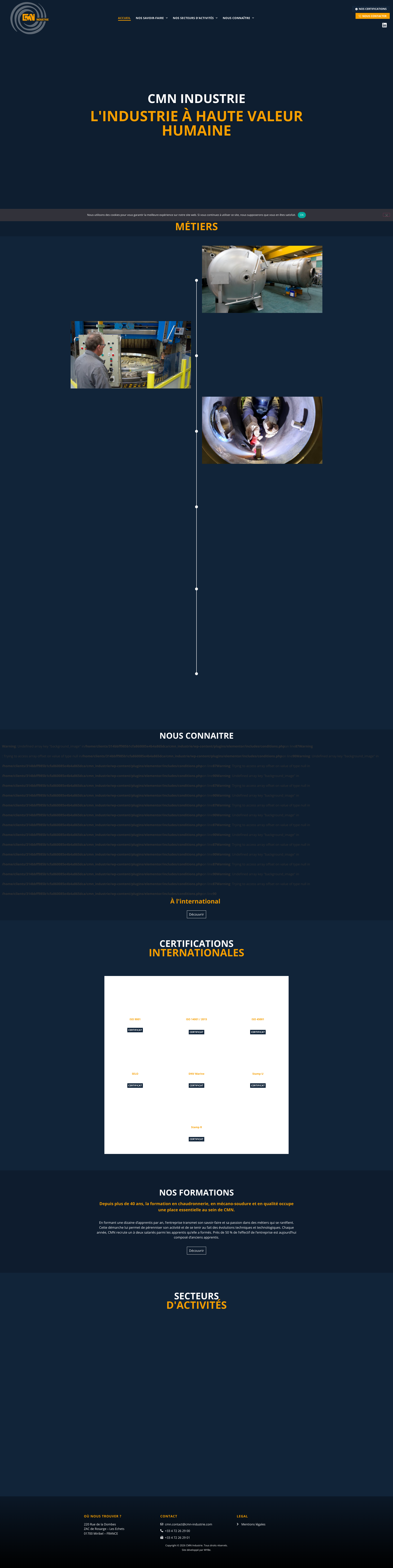 Aperçu du site