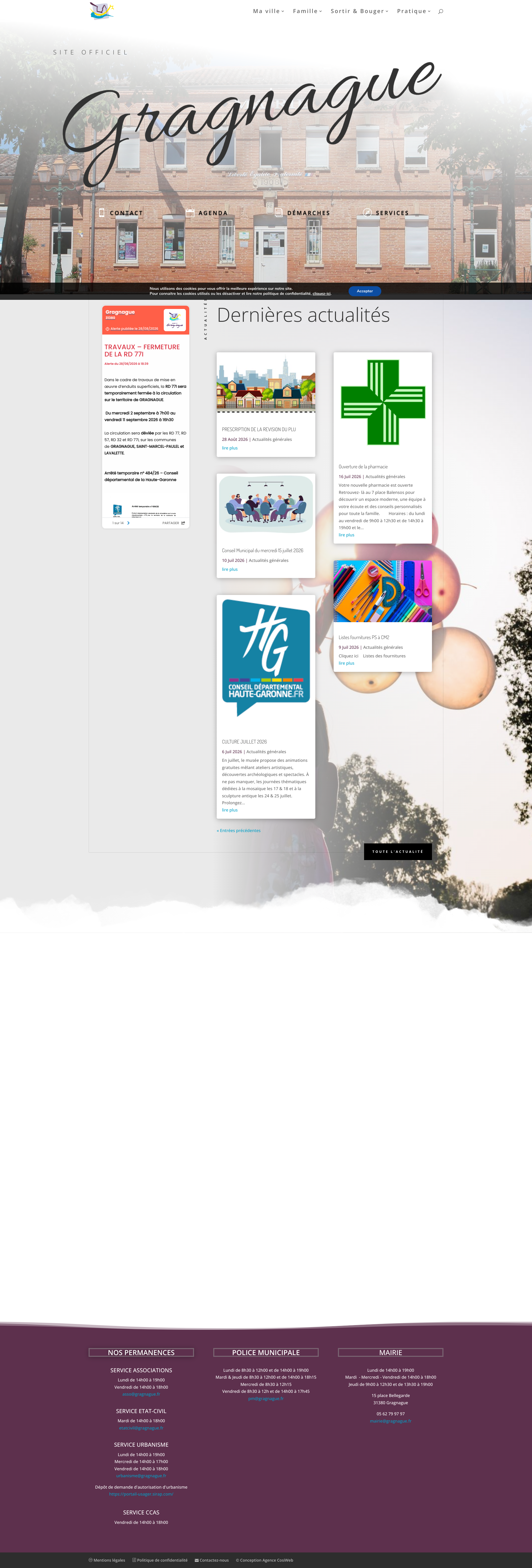 Aperçu du site