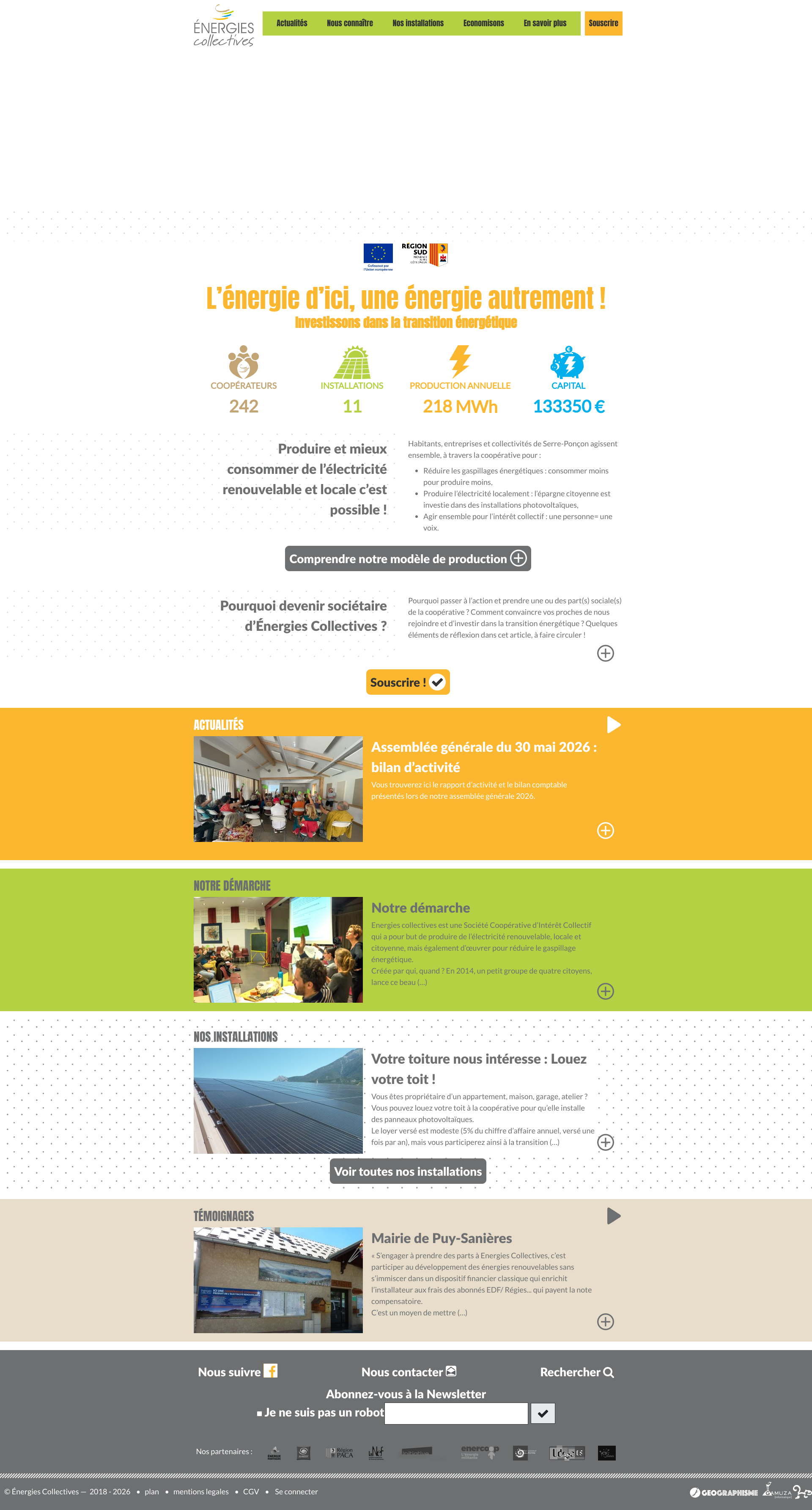 Aperçu du site