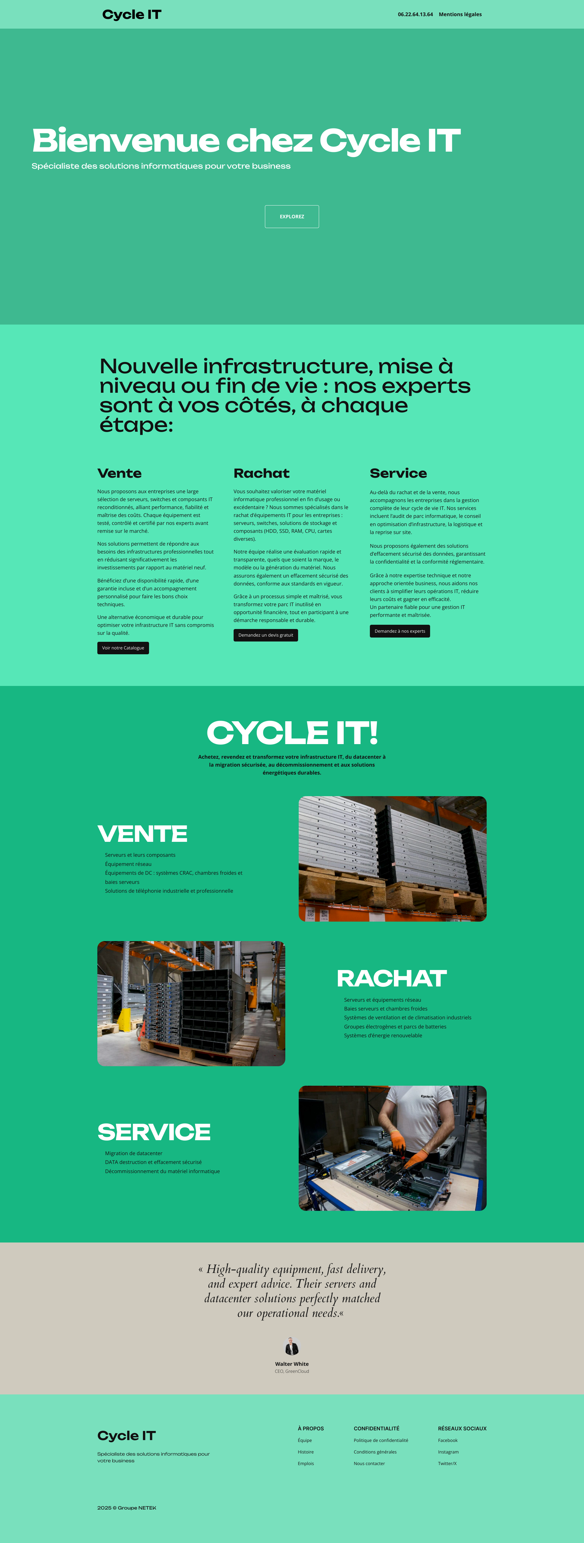 Aperçu du site