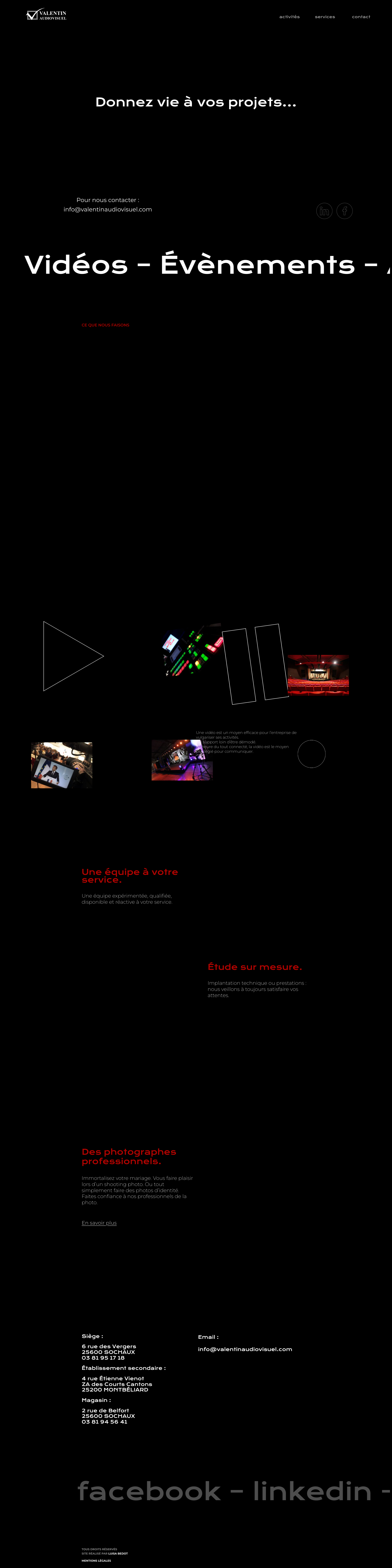 Aperçu du site