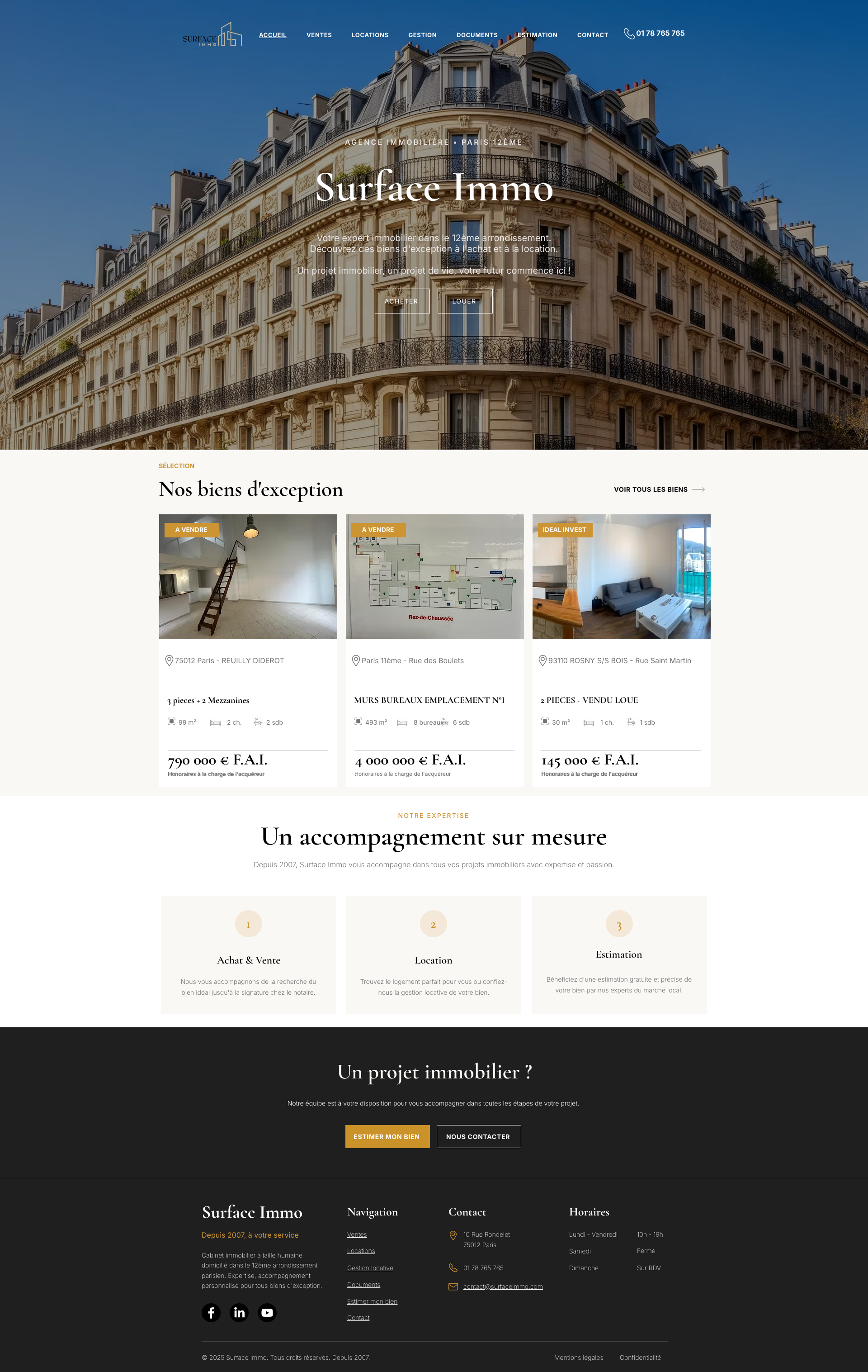 Aperçu du site