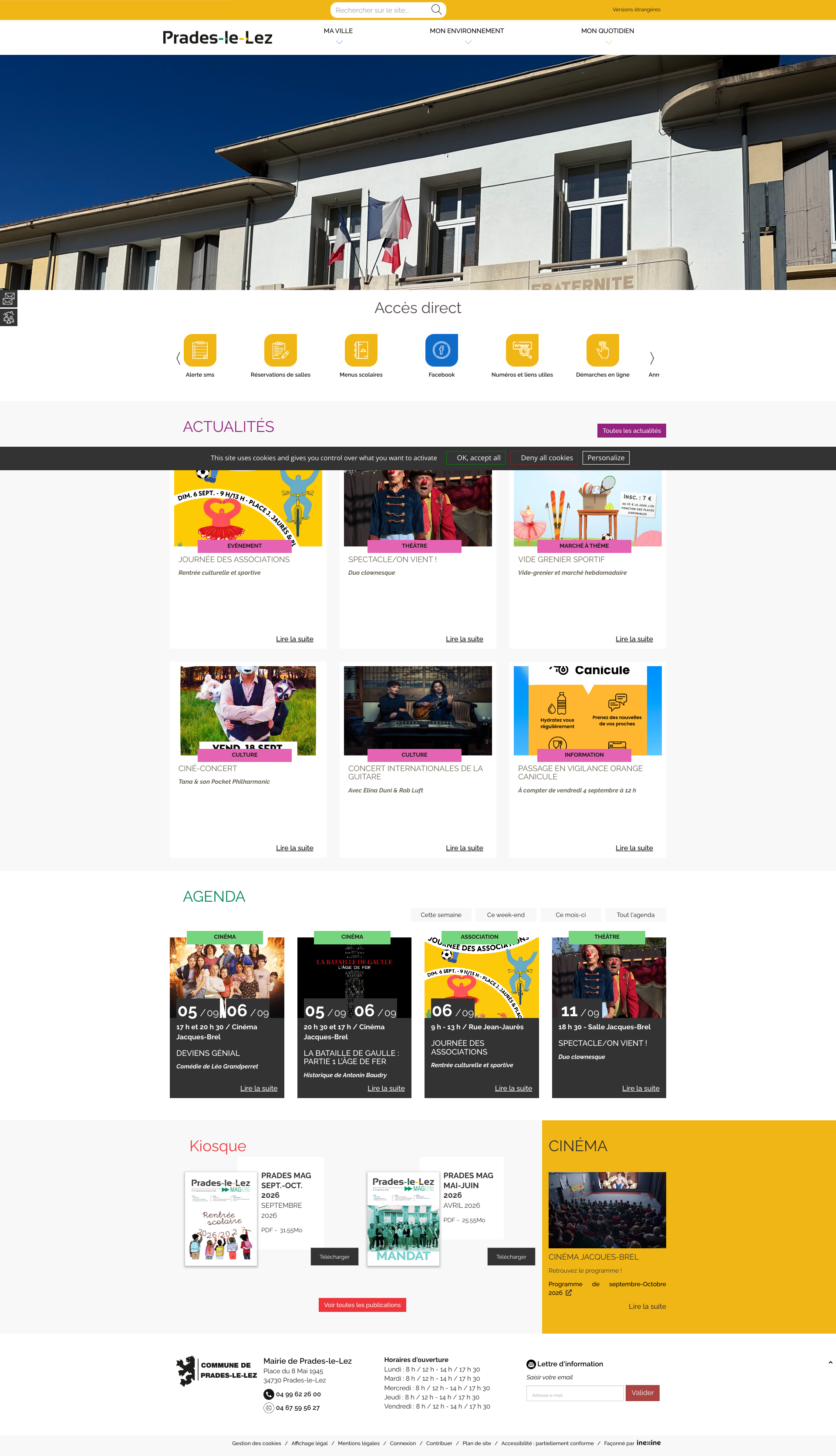 Aperçu du site