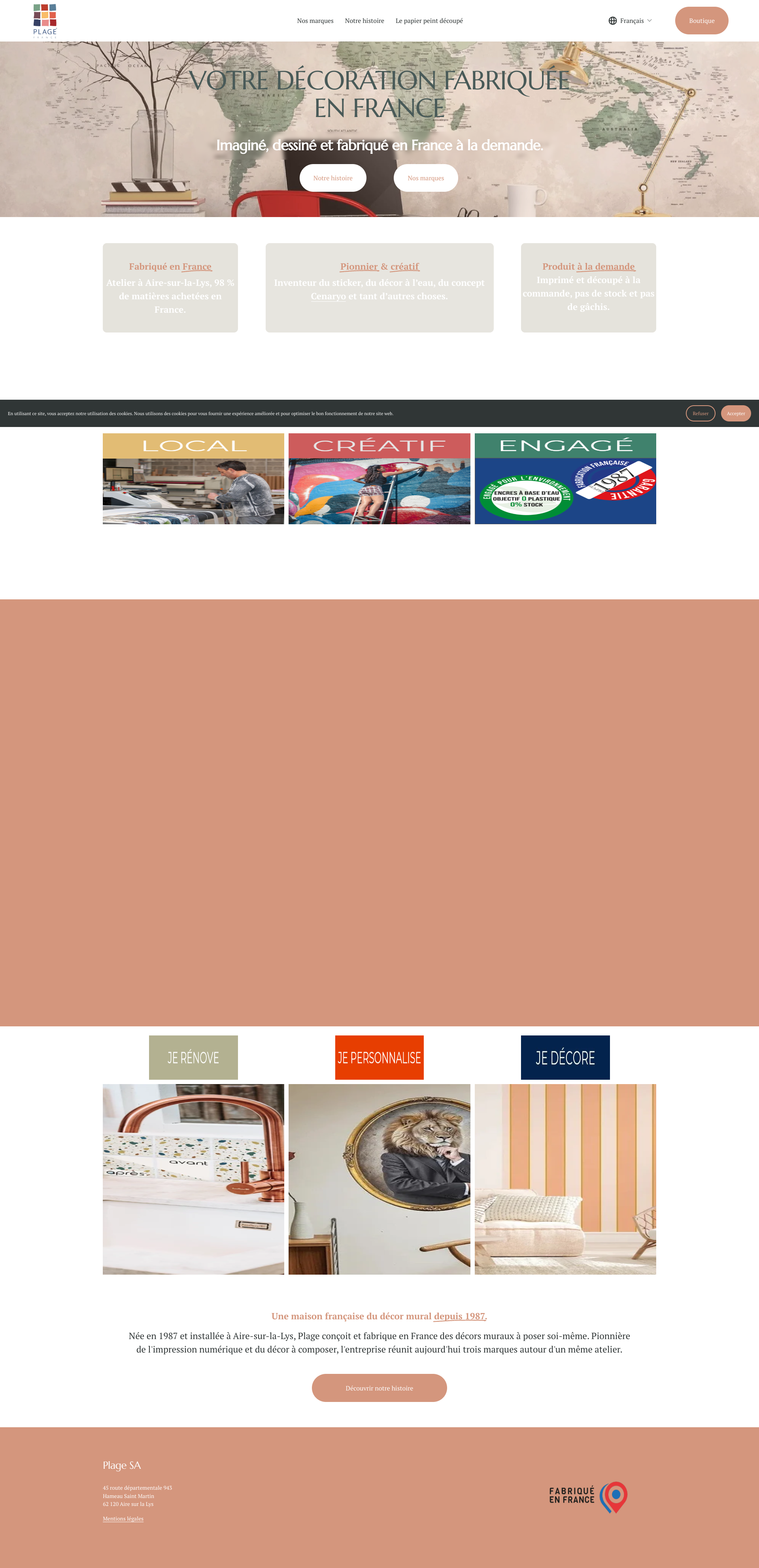 Aperçu du site