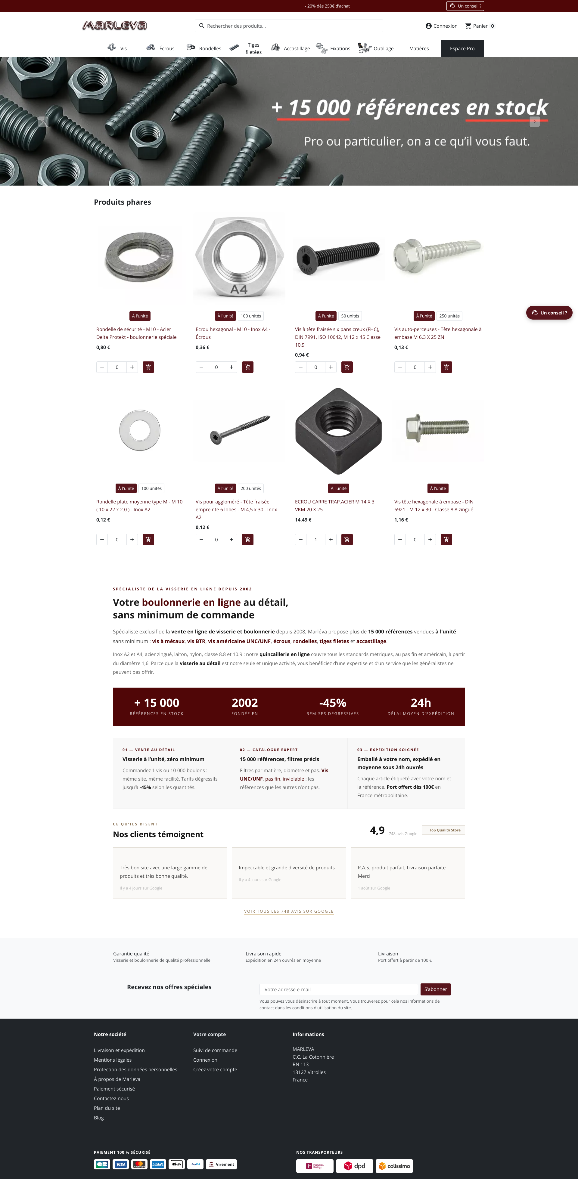 Aperçu du site