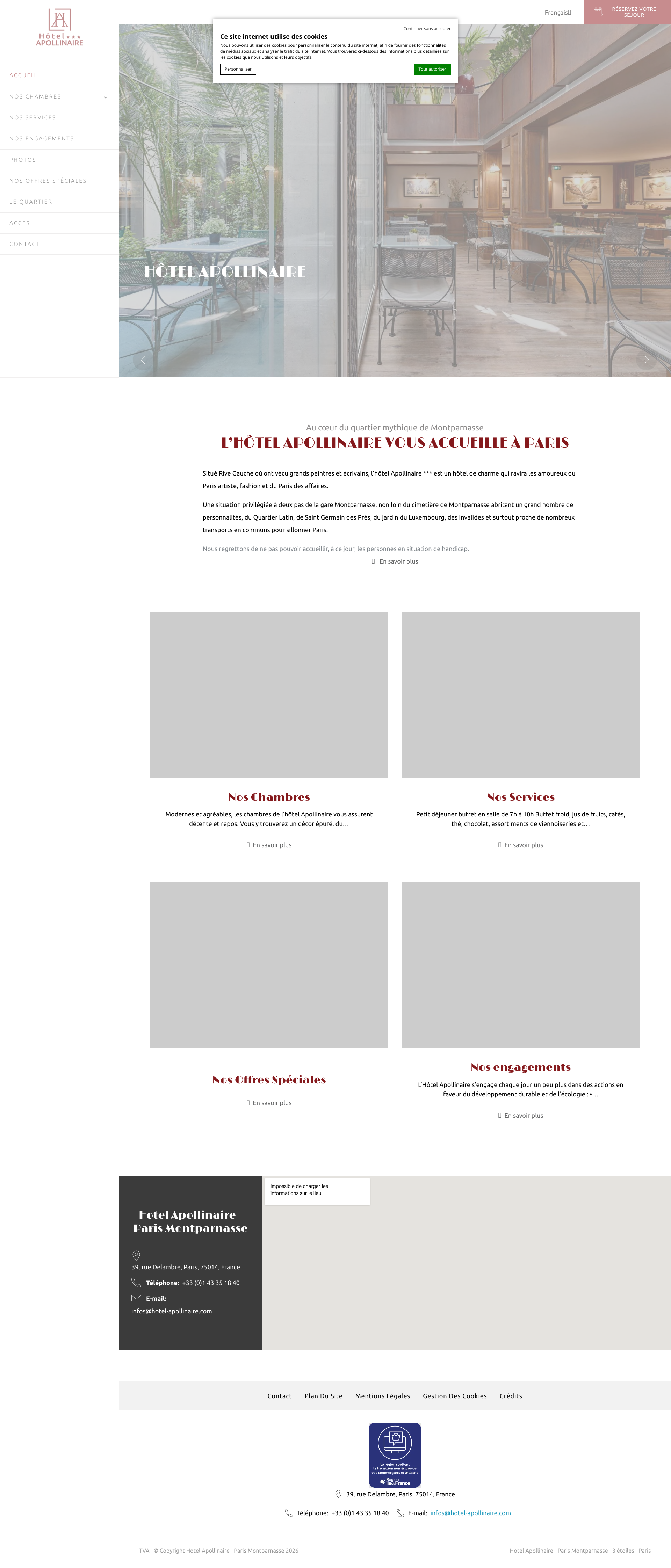 Aperçu du site