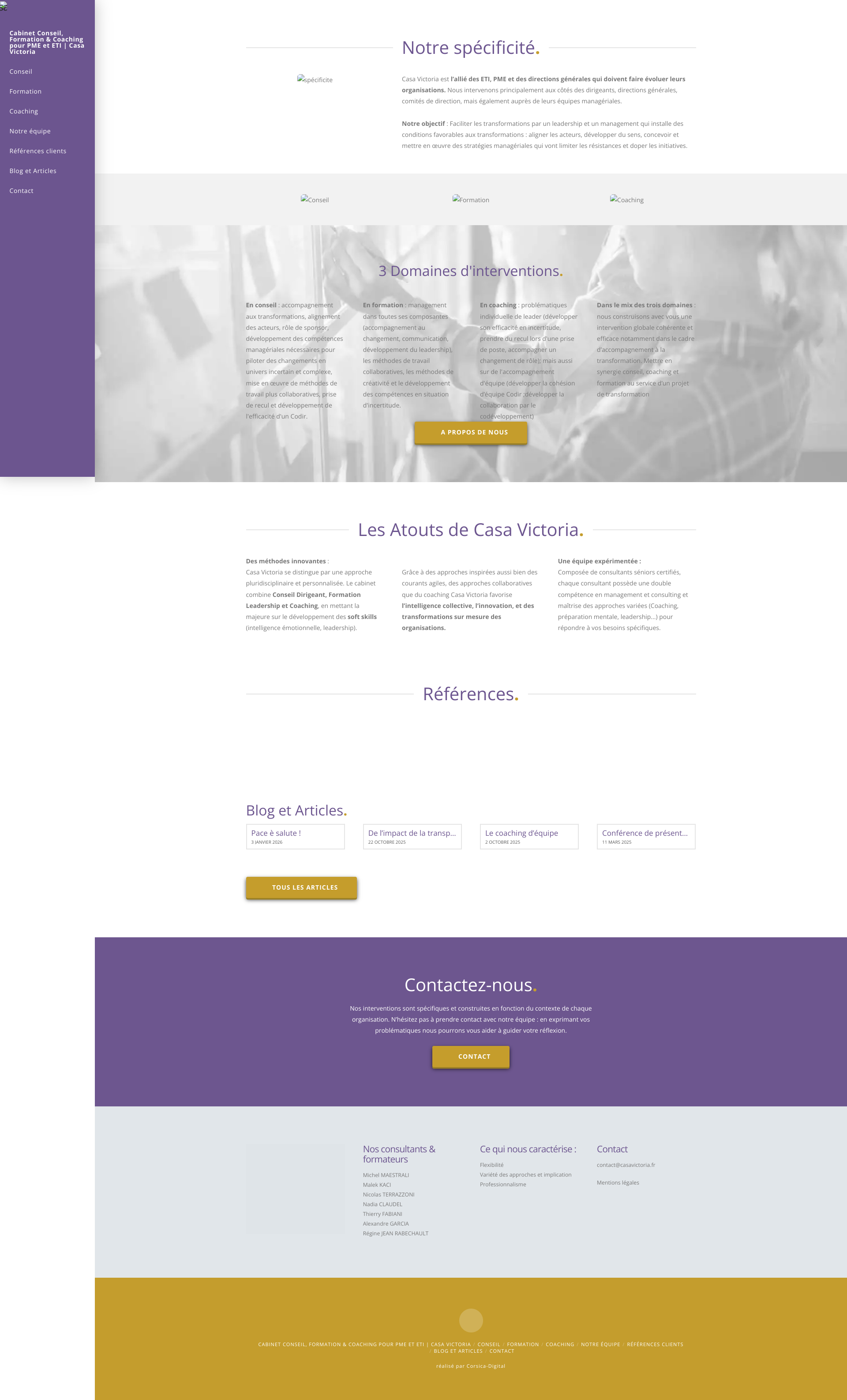 Aperçu du site