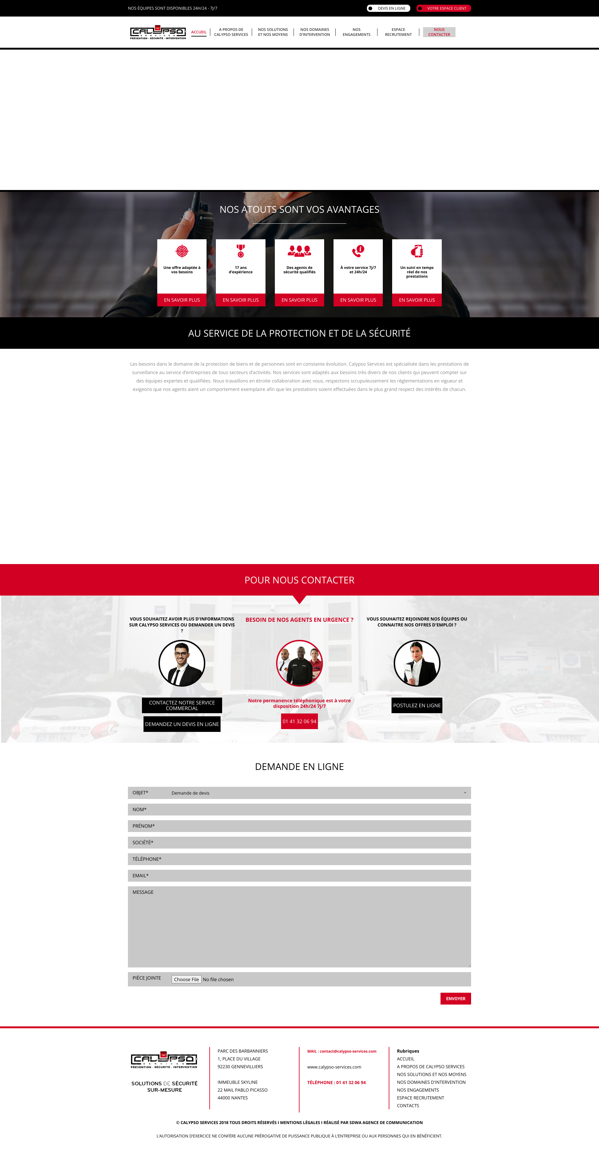 Aperçu du site