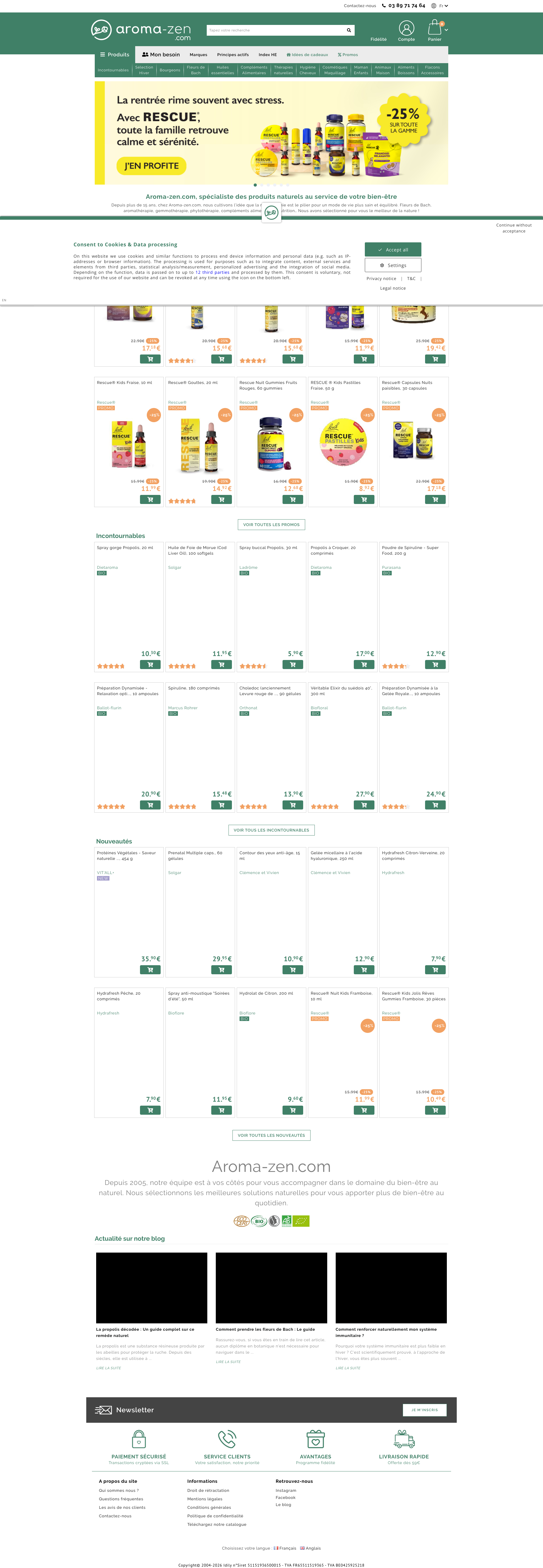 Aperçu du site