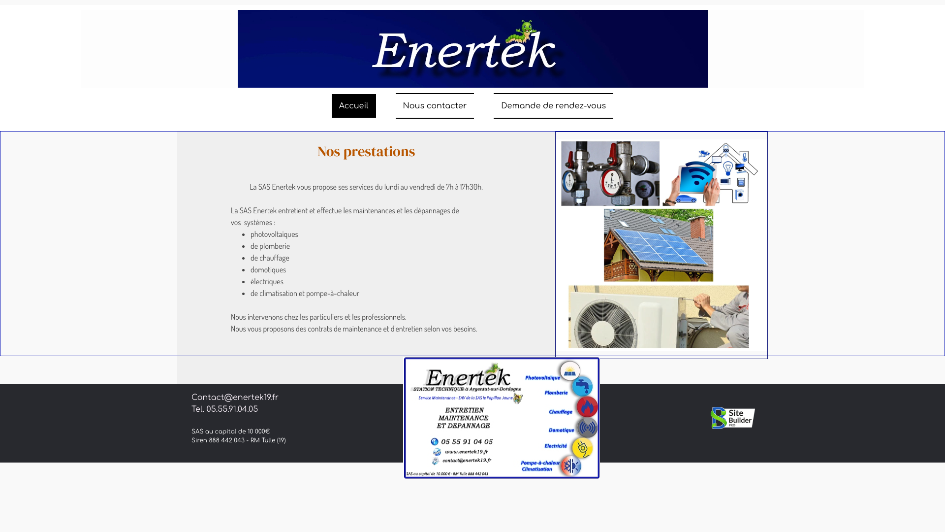 Aperçu du site