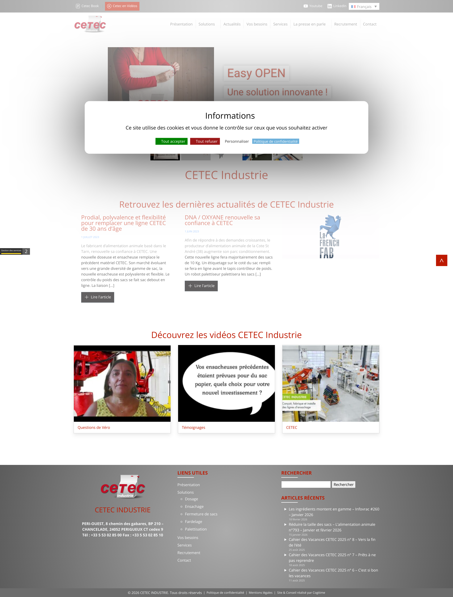 Aperçu du site