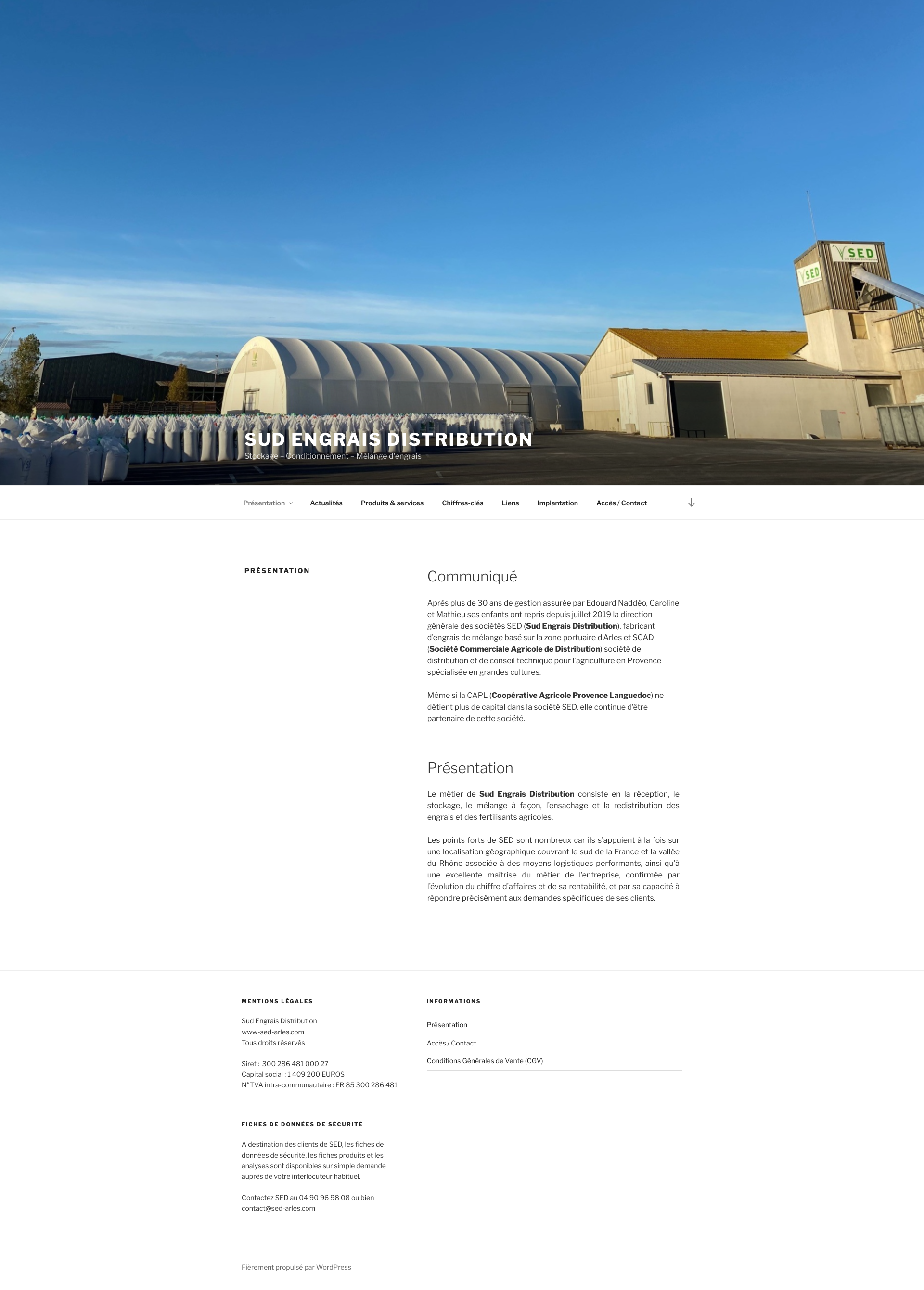 Aperçu du site